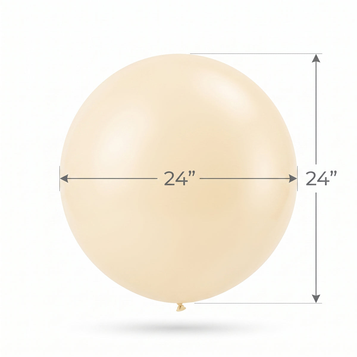Premium Vanilla Latex Balloons - 24" (4 Pack)