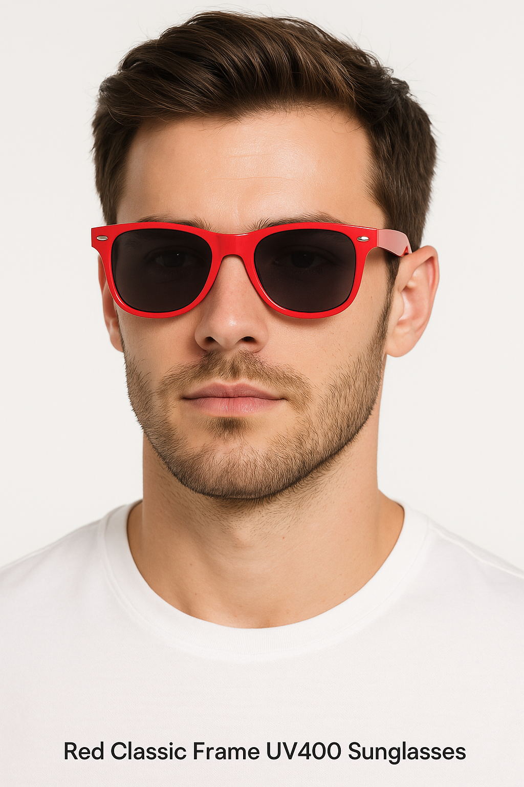 Red Classic Frame UV400 Sunglasses