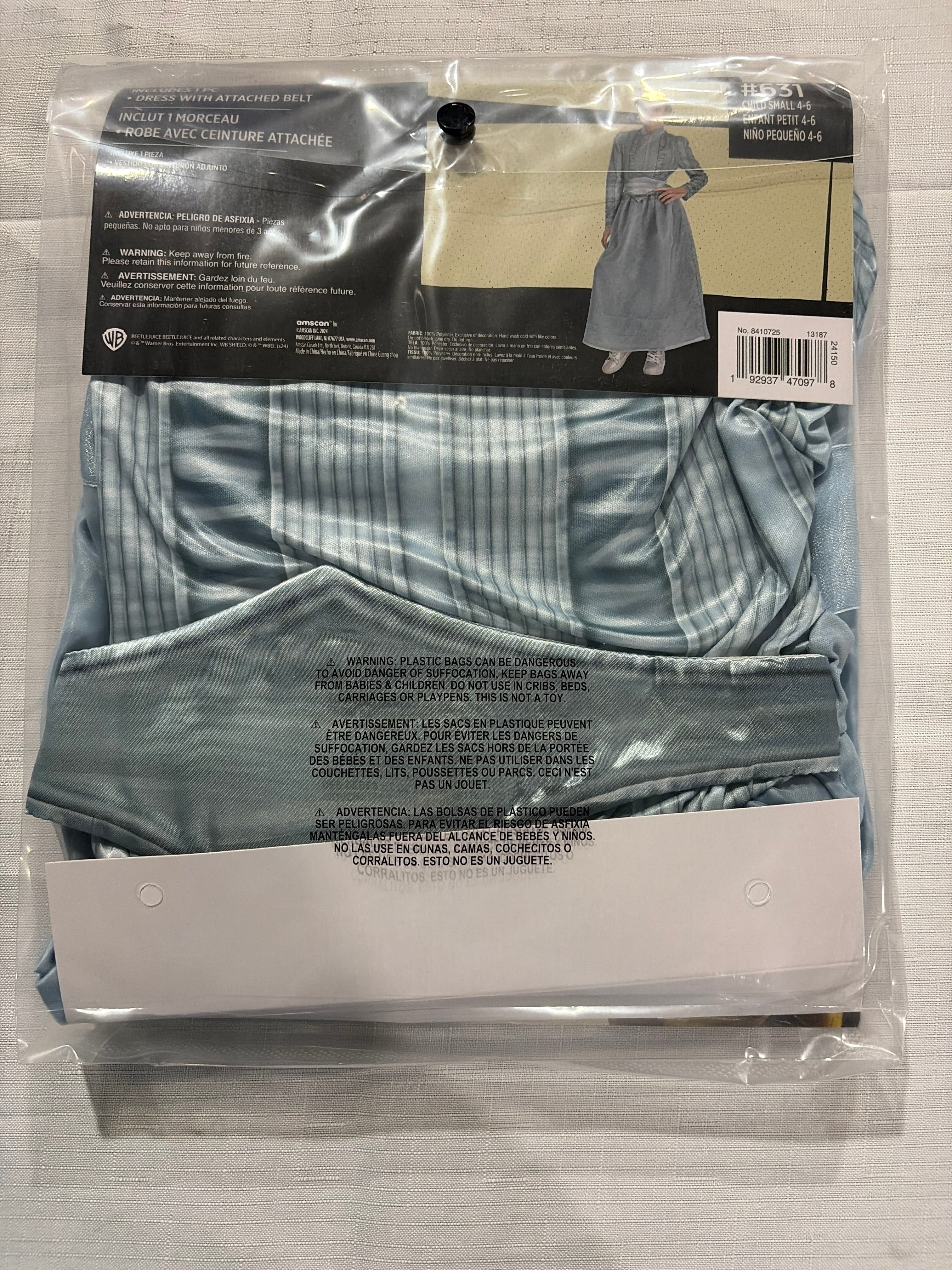 Girls' Classic Blue Halloween Costume