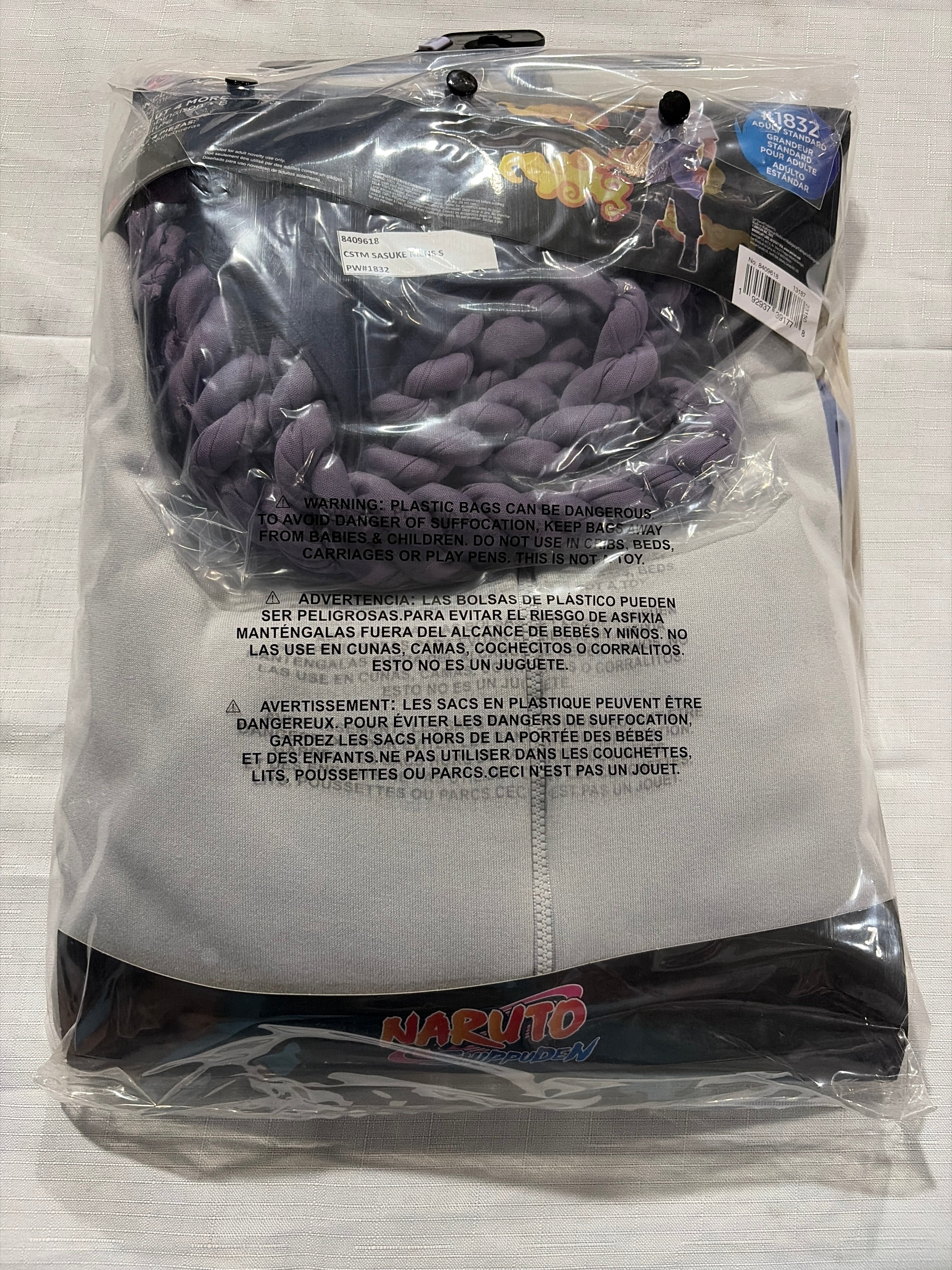 Men's Naruto Shippuden Sasuke Uchiha Cosplay Costume for Halloween - Adult One Size
