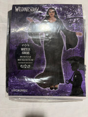 Elegant Morticia-Inspired Costume Dress for Halloween