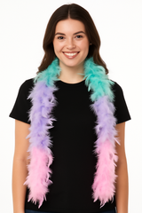 Tricolor Pastel Boa - Team Spirit Accessory