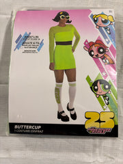 Women's Buttercup Costume - Powerpuff Girls Halloween Outfit (L/XL)