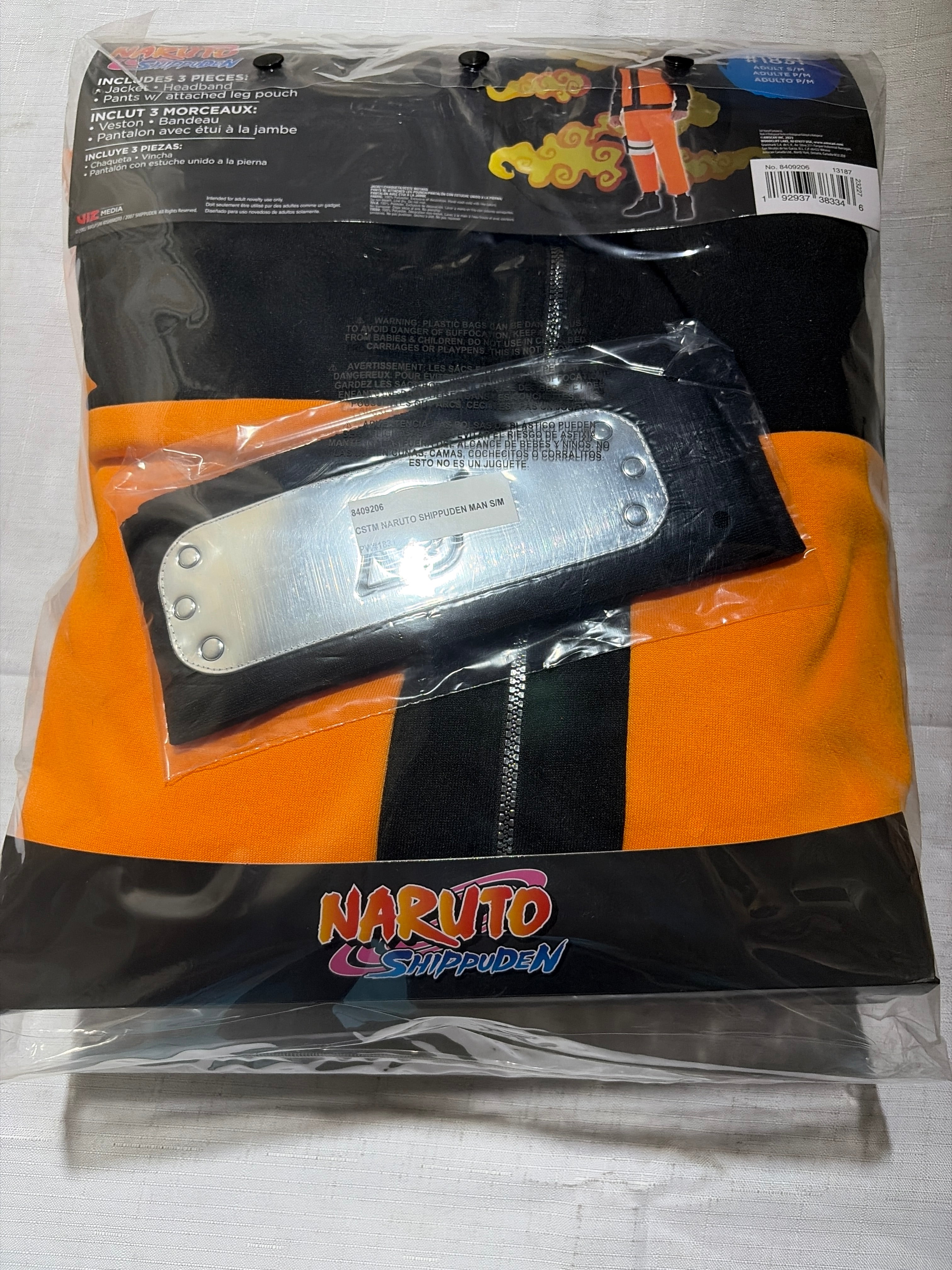 Naruto Shippuden Men's Costume - Size S/M