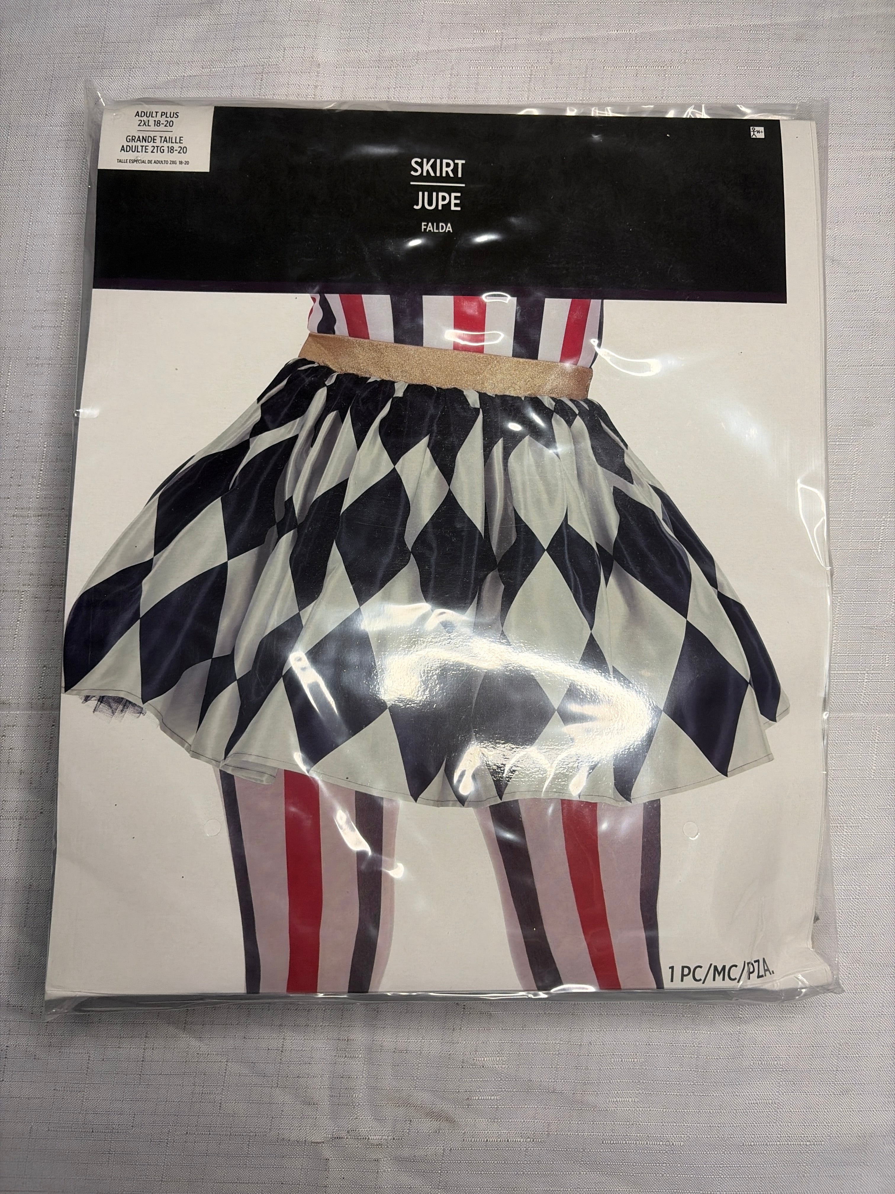 Vintage Circus Skirt & Tights Halloween Accessory Set
