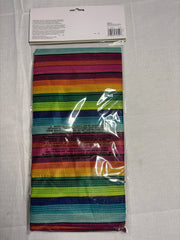 Vibrant Multicolored Fiesta Serape with Fringe Trim - One Size