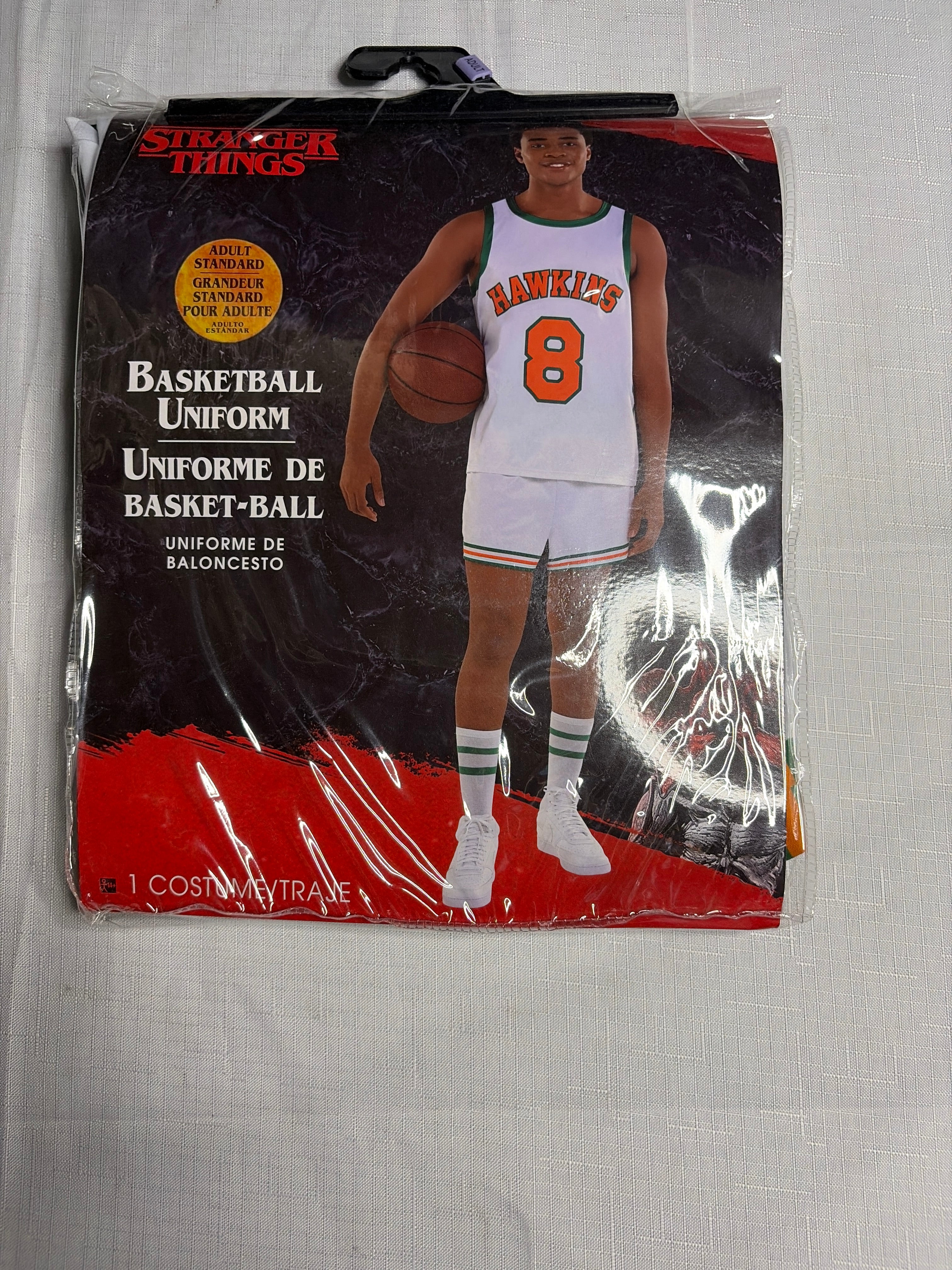 Men's Stranger Things Lucas Basketball Uniform Halloween Costume - Adult One Size