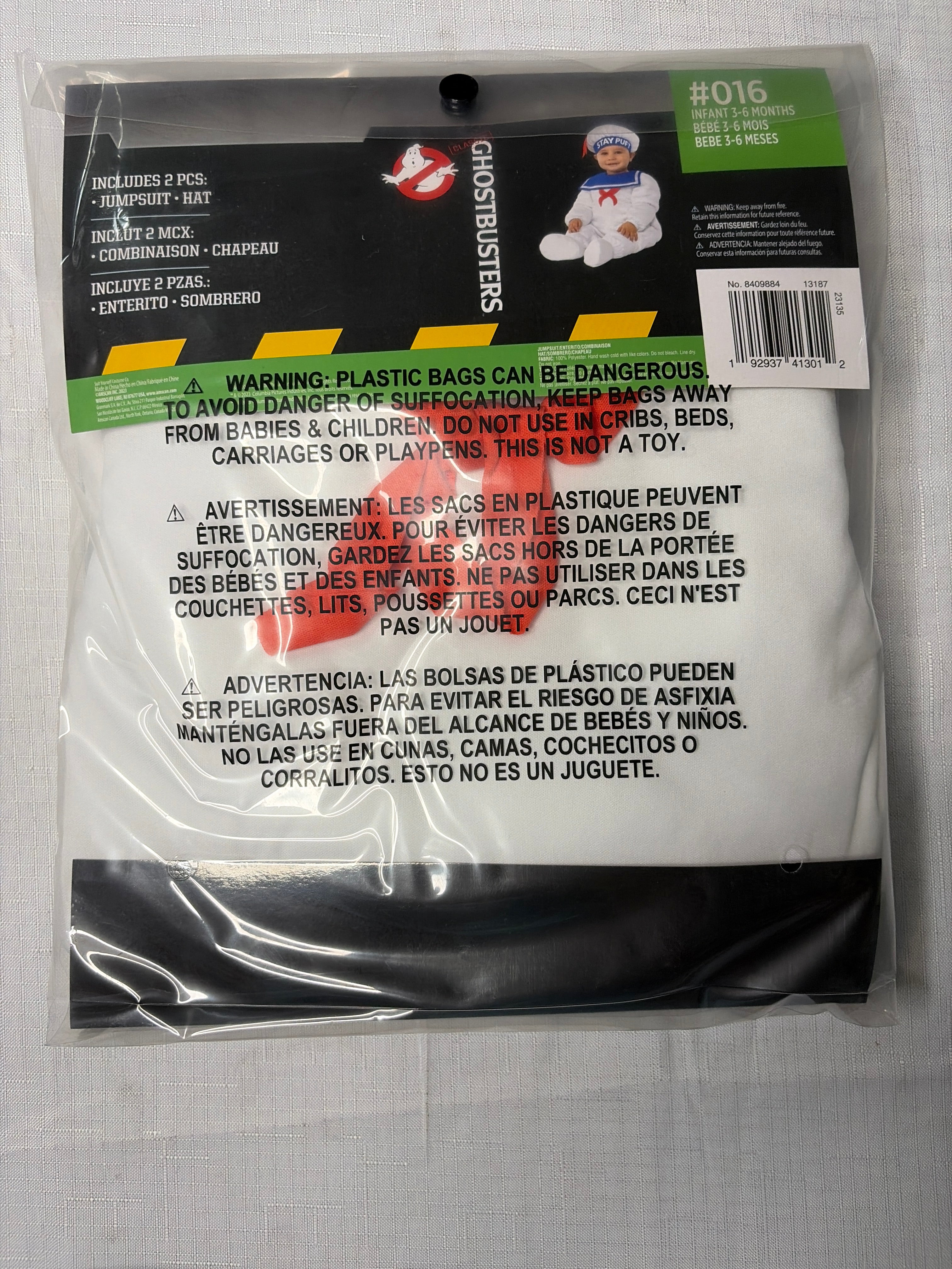 Infant Stay Puft Marshmallow Man Costume - Ghostbusters