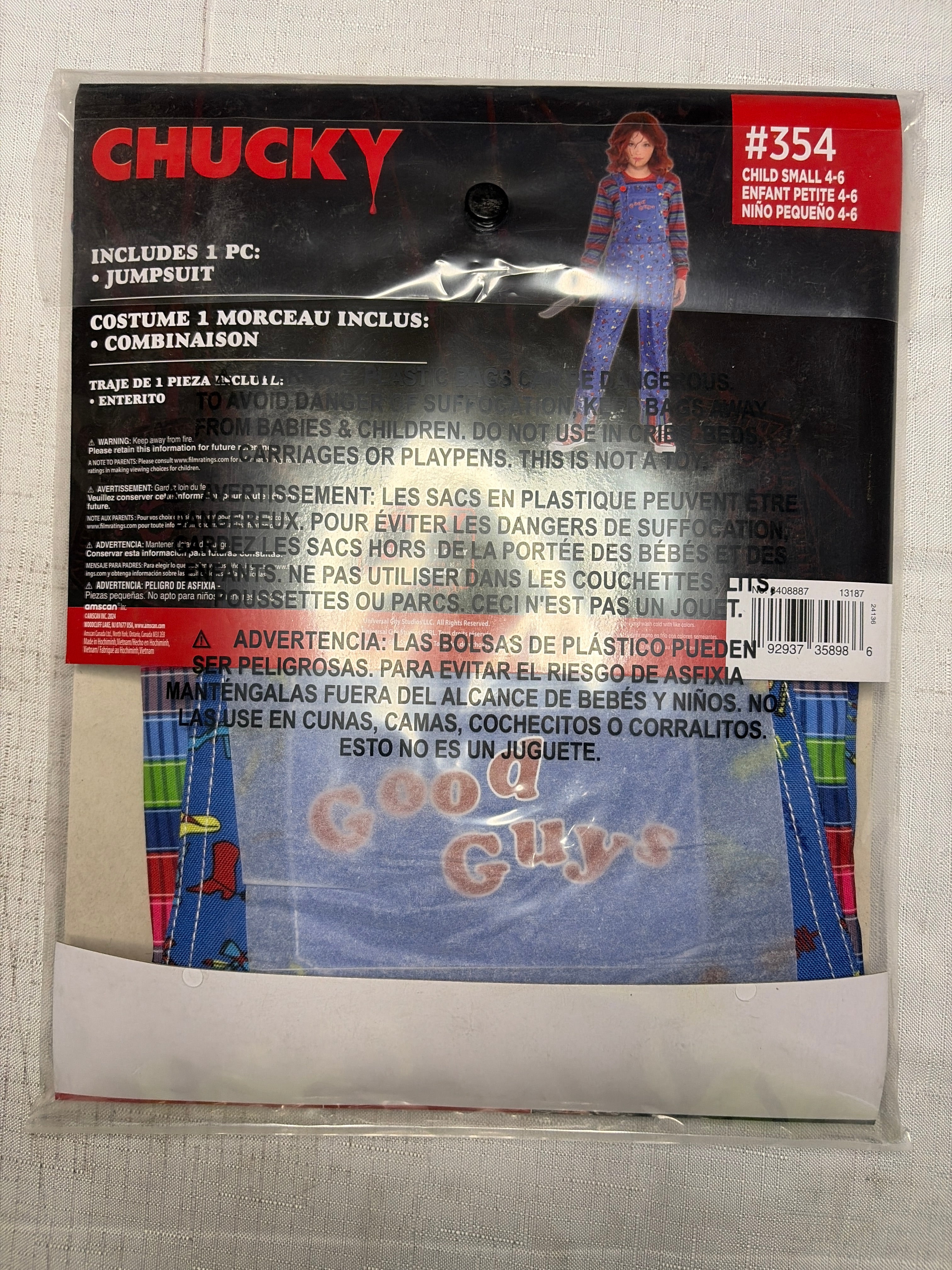Universal Child's Play Chucky Halloween Costume for Kids