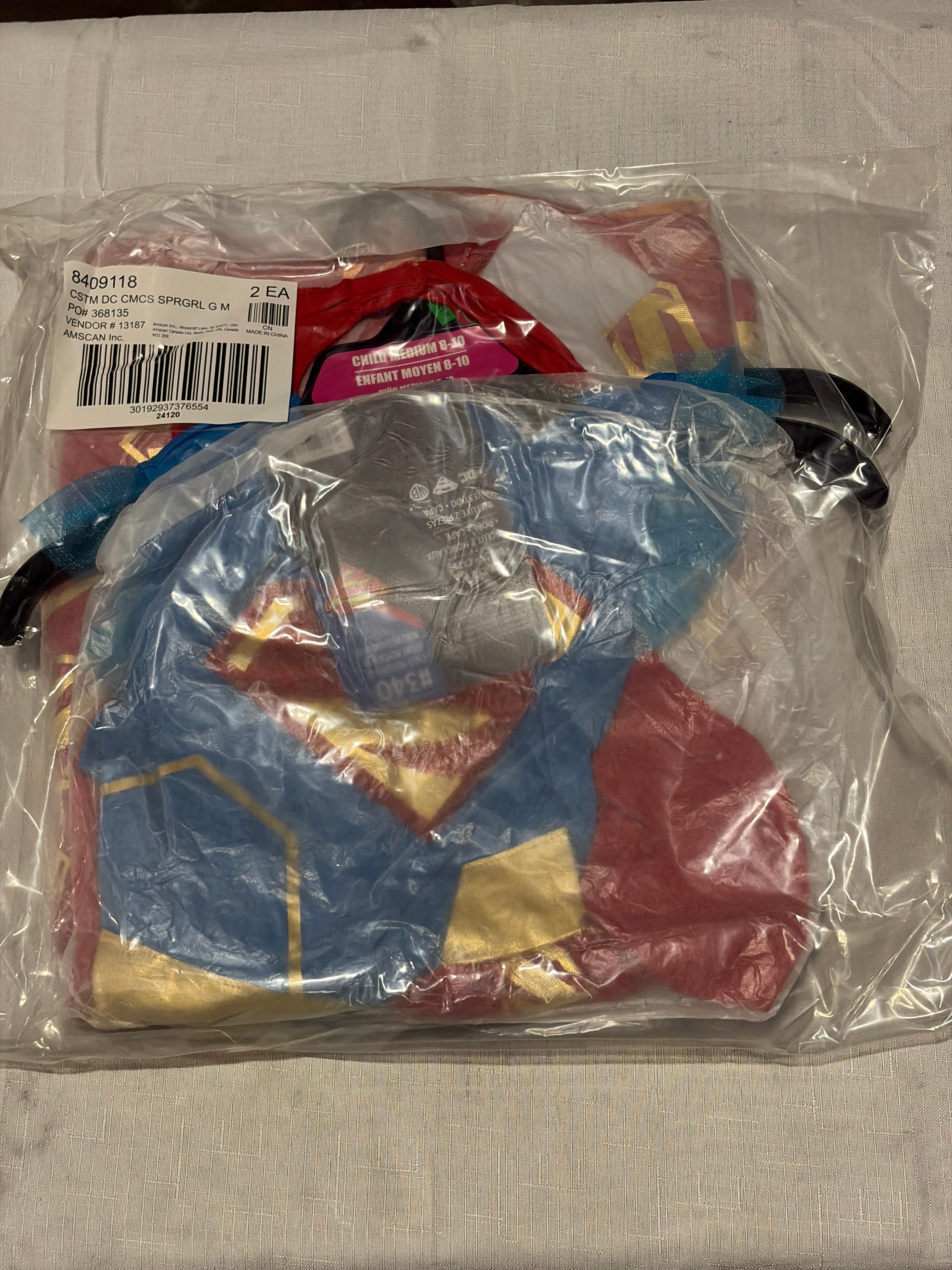 Supergirl Toddler Costume Dress & Cape - Child M (8-10)
