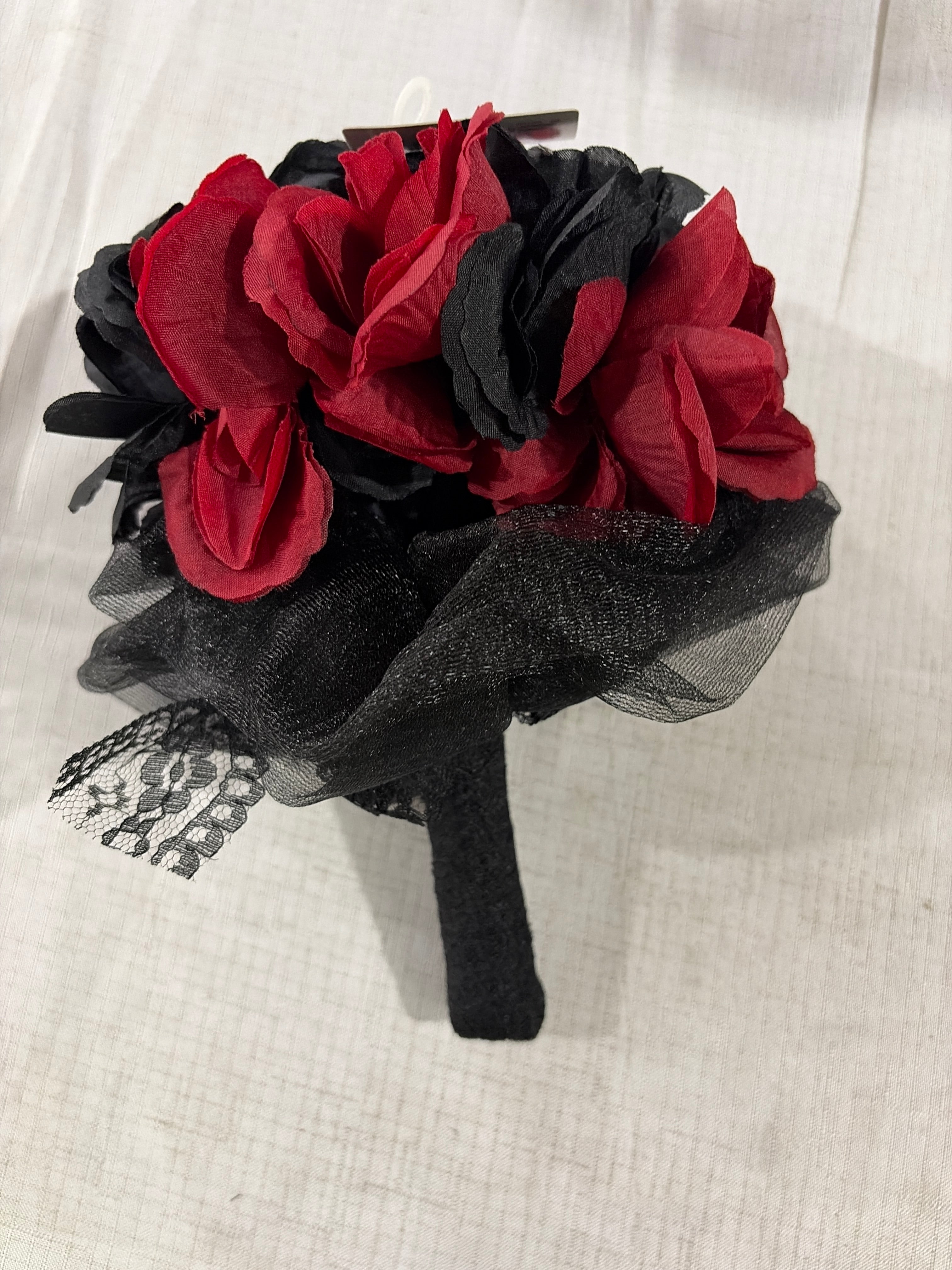 Gothic Dark Rose Bouquet Costume Accessory