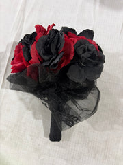 Gothic Dark Rose Bouquet Costume Accessory