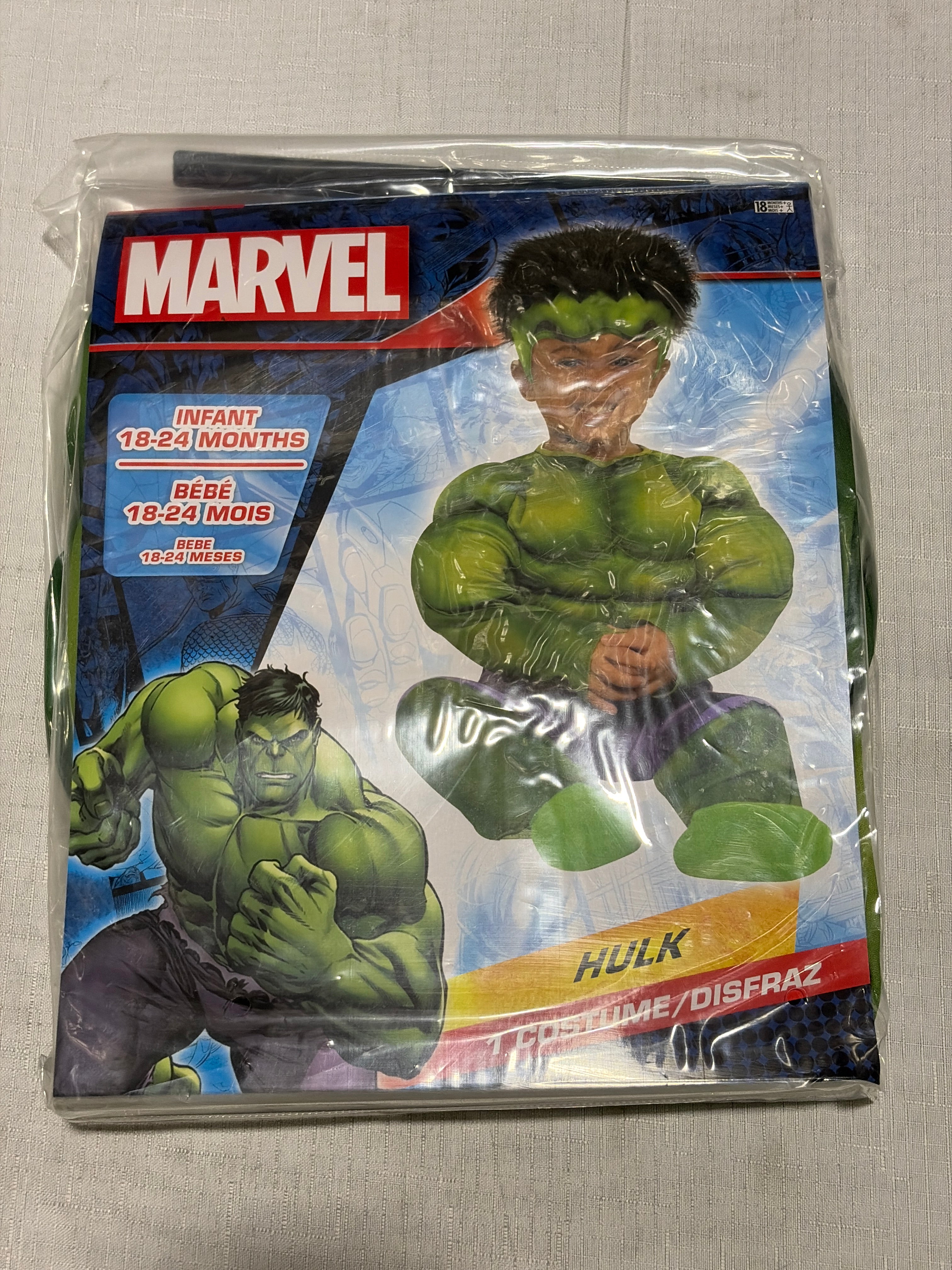 Toddler Marvel Hulk Muscle Halloween Costume - Infant (18-24 Months)