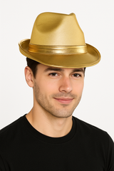 Gold Fedora Hat - Stylish Costume Accessory