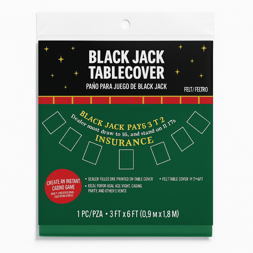Deluxe Felt Blackjack Table Cover
