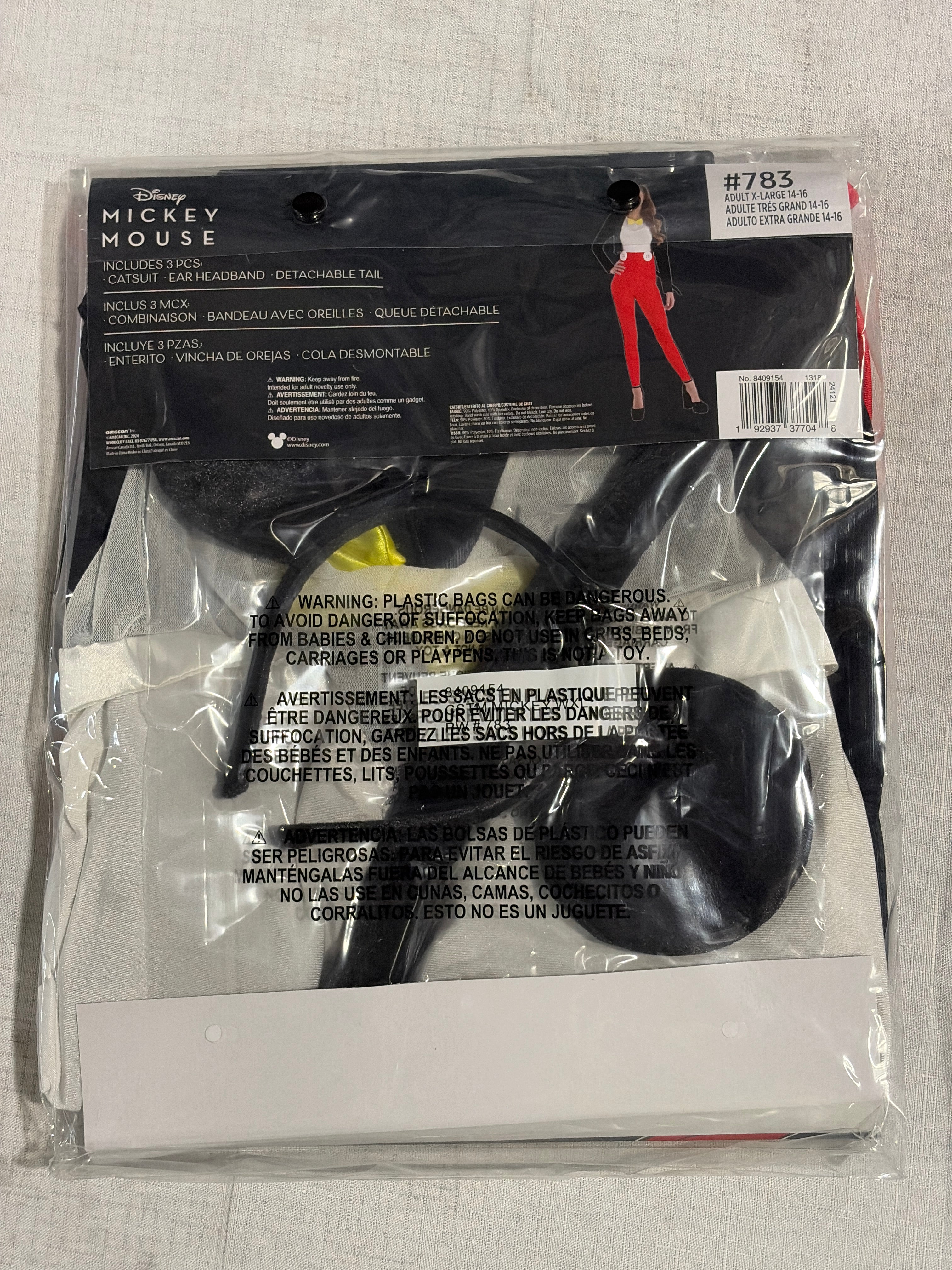 Women's Disney Mickey Mouse Halloween Costume - Adult XL (14-16)