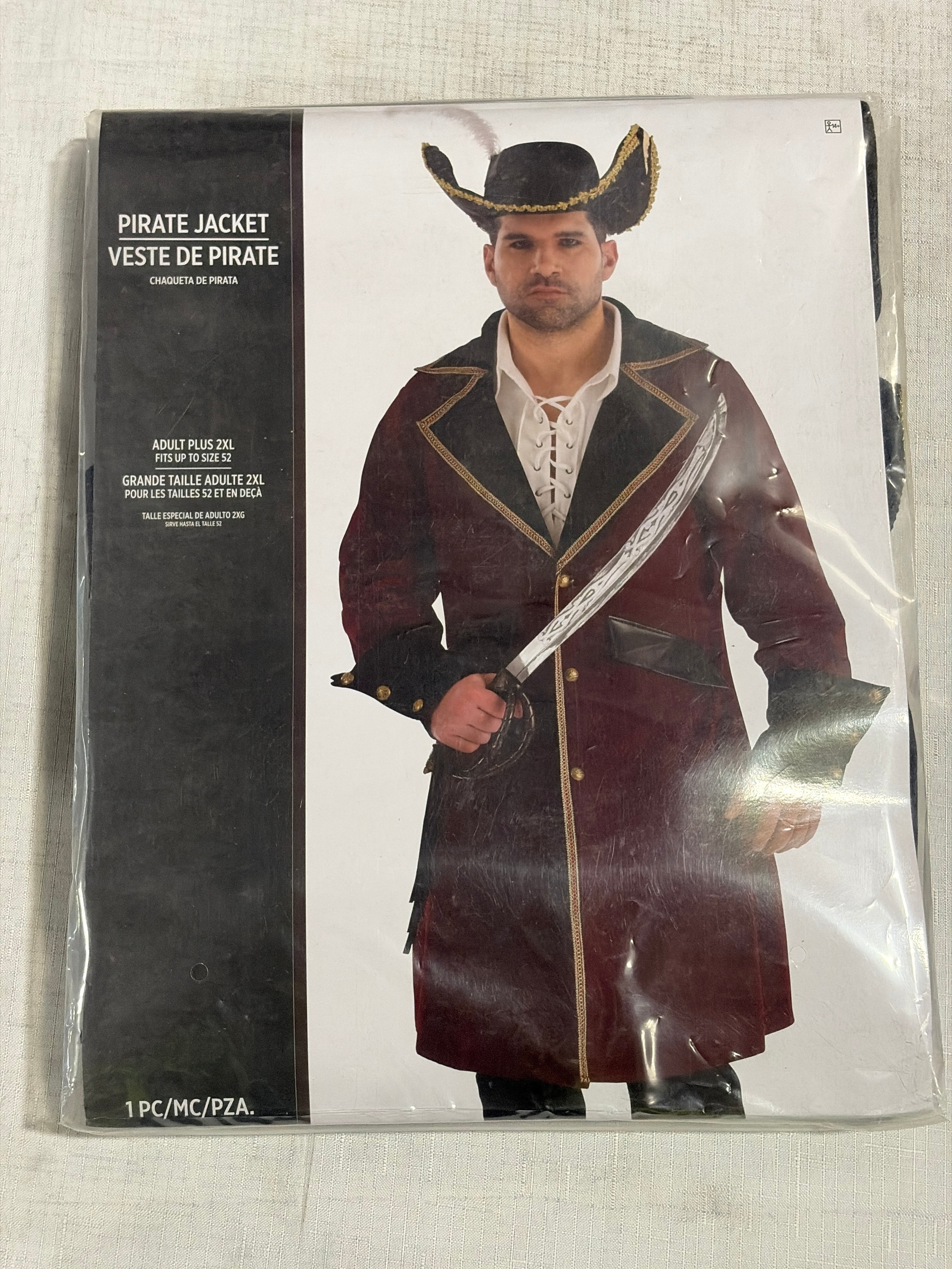 Men's Pirate Captain Costume Jacket