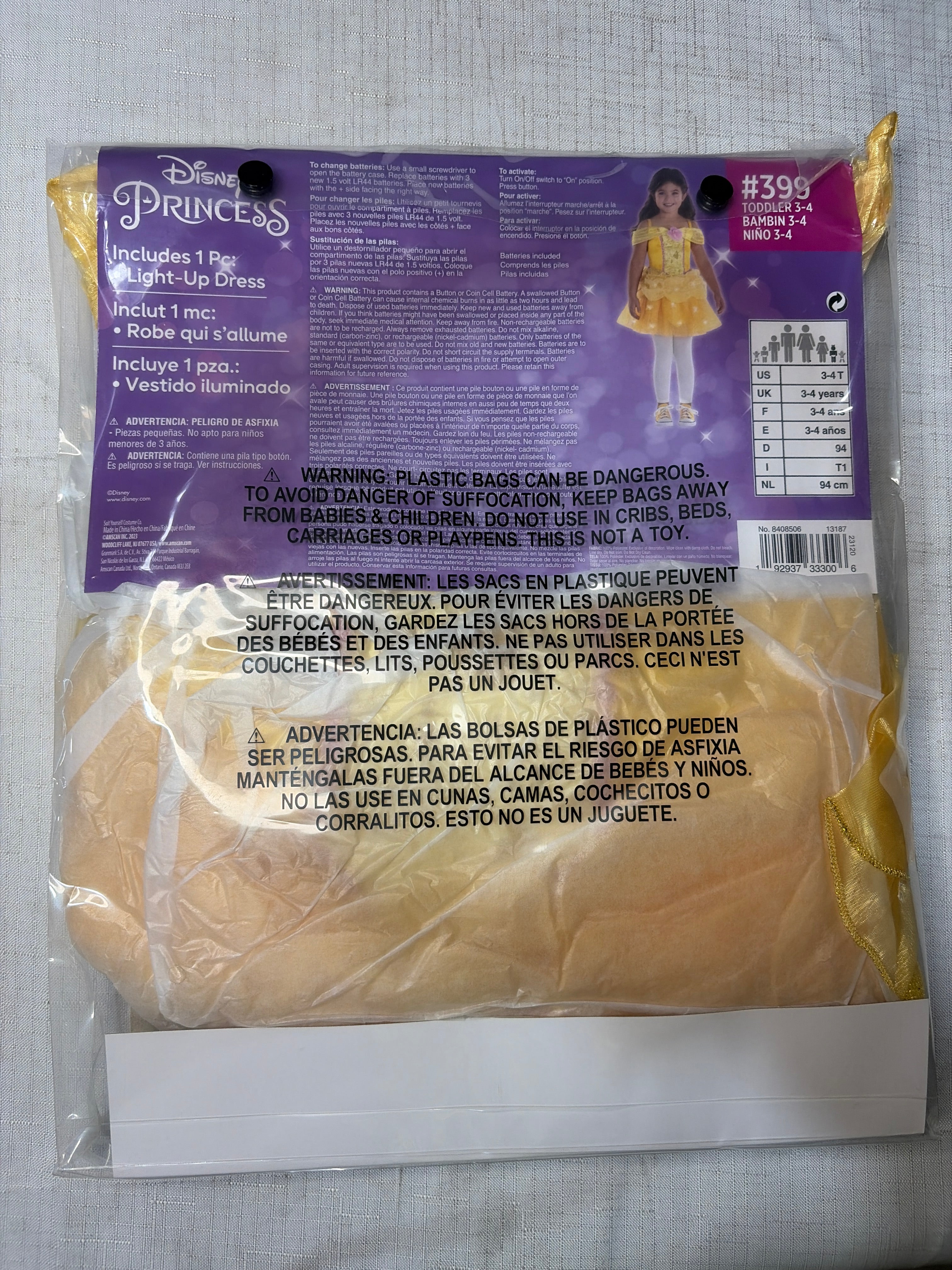 Disney Princess Belle Light-Up Costume for Girls - Halloween Special