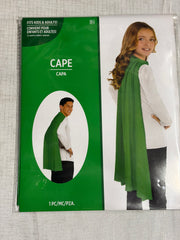 Festive Green Superhero Cape Costume Accessory