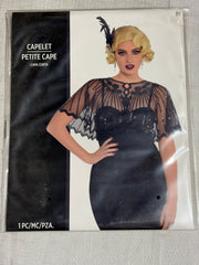 Elegant Art Deco Sheer Capelet - Roaring 20s Costume Accessory