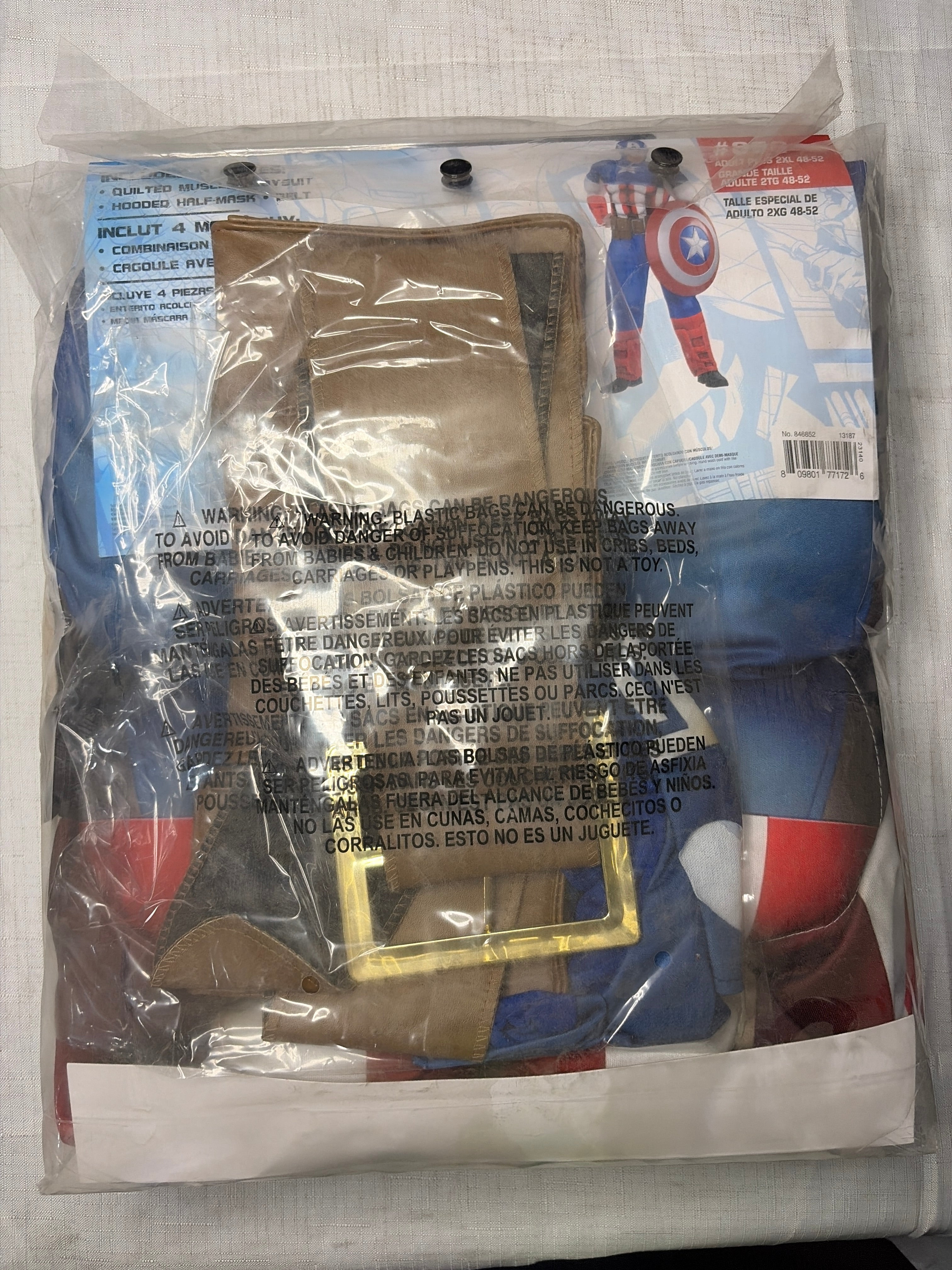 Adult Disney Marvel Captain America Muscle Costume