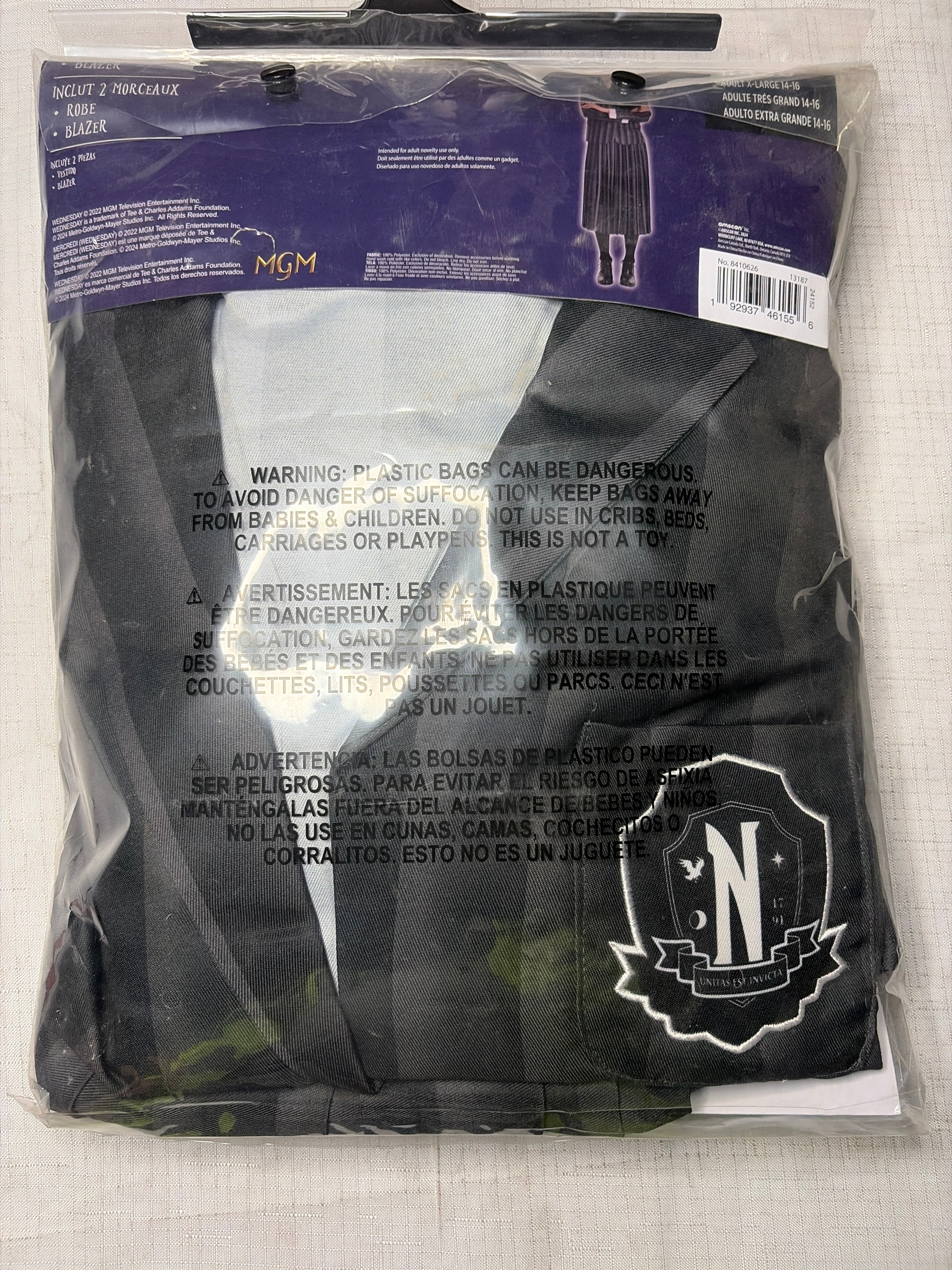 Women's Nevermore School Uniform Costume - Wednesday Edition - Adult XL (14-16)