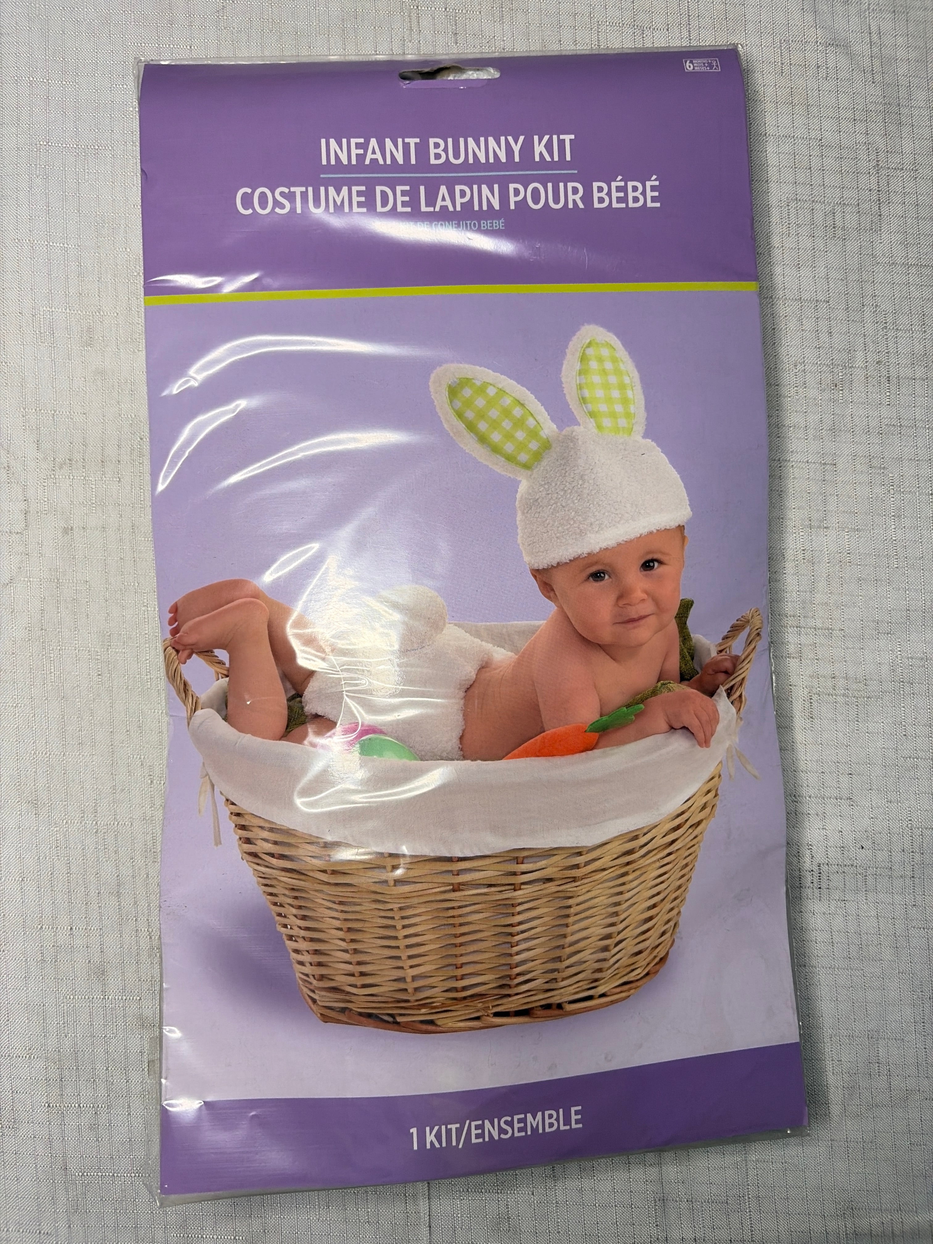 Infant Bunny Costume Accessory Kit with Hat & Tail for Easter