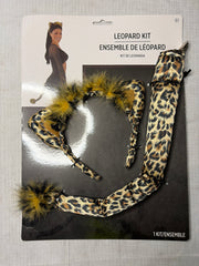 Wild Leopard Ear and Tail Costume Set