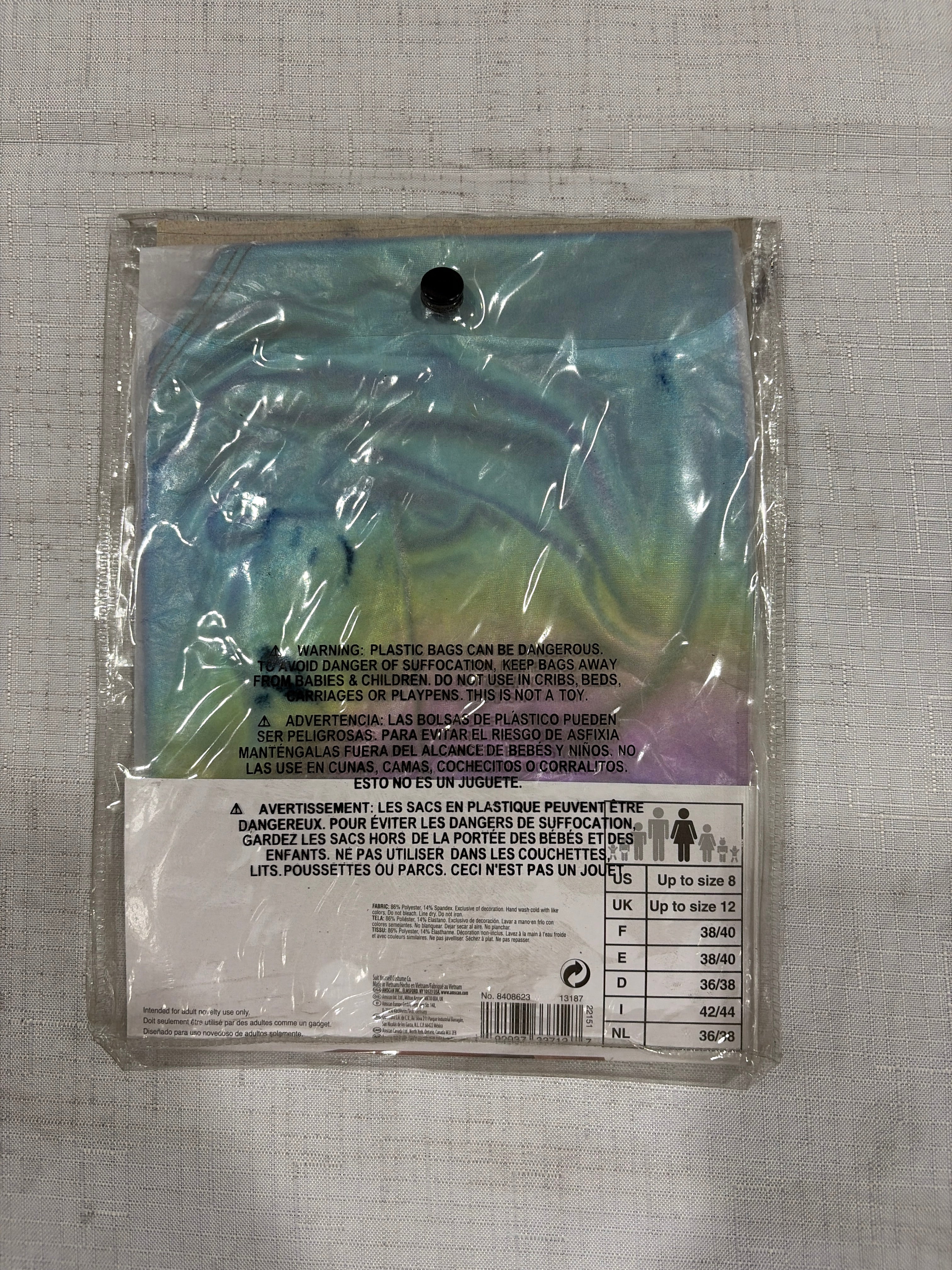 Multi-Colored Festival Crop Top - Perfect for Halloween and 90s Costume Parties