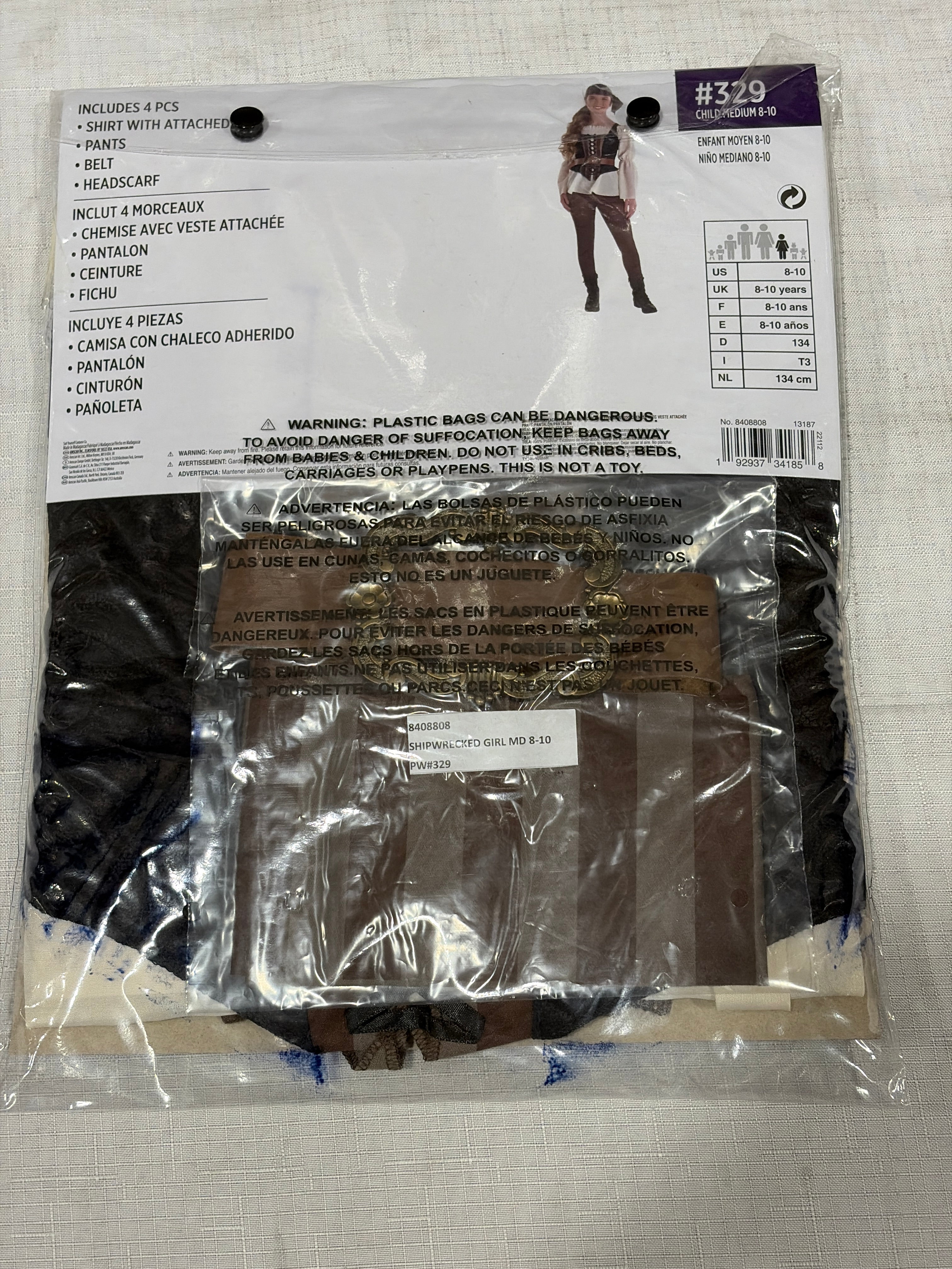 Shipwrecked Pirate Girl Costume
