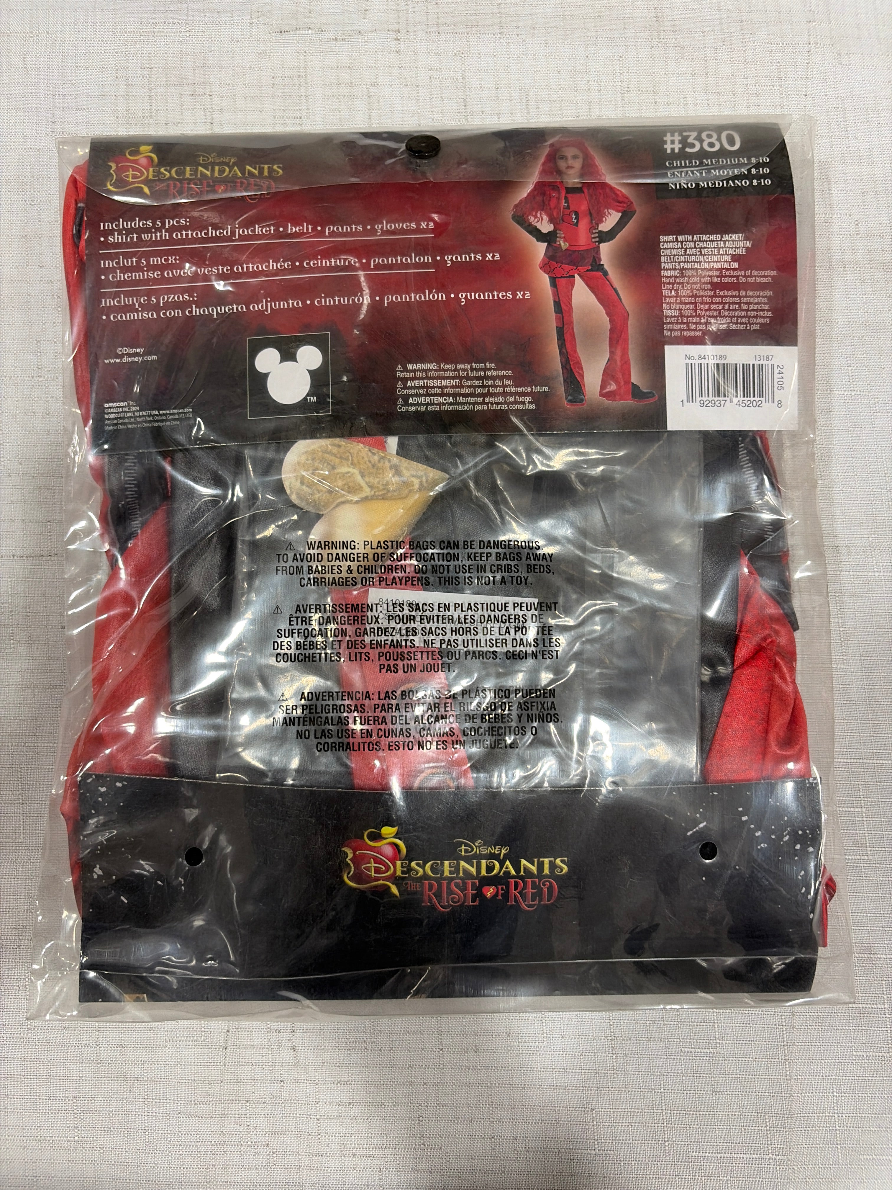 Disney Descendants 4 Red Pocket Watch Costume Accessory