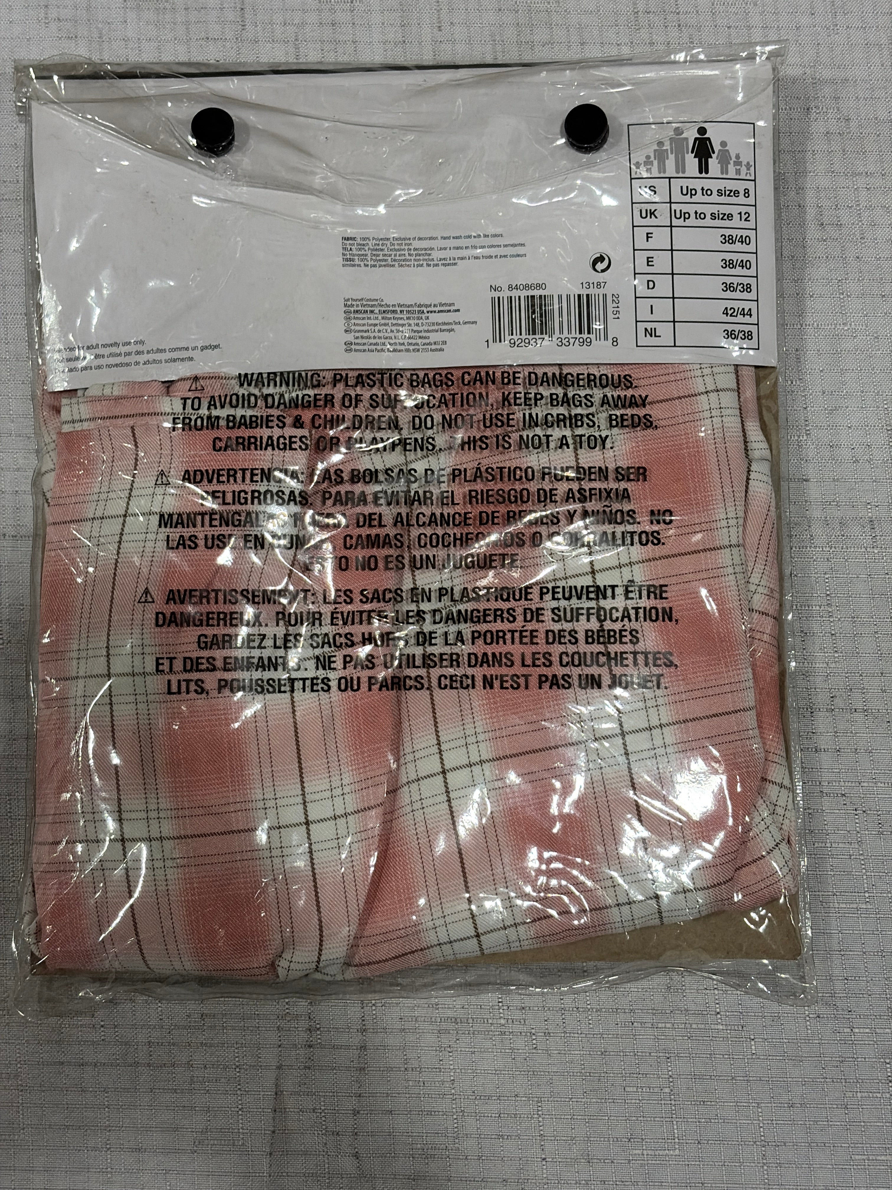 90s Plaid Mini Skirt Costume Accessory