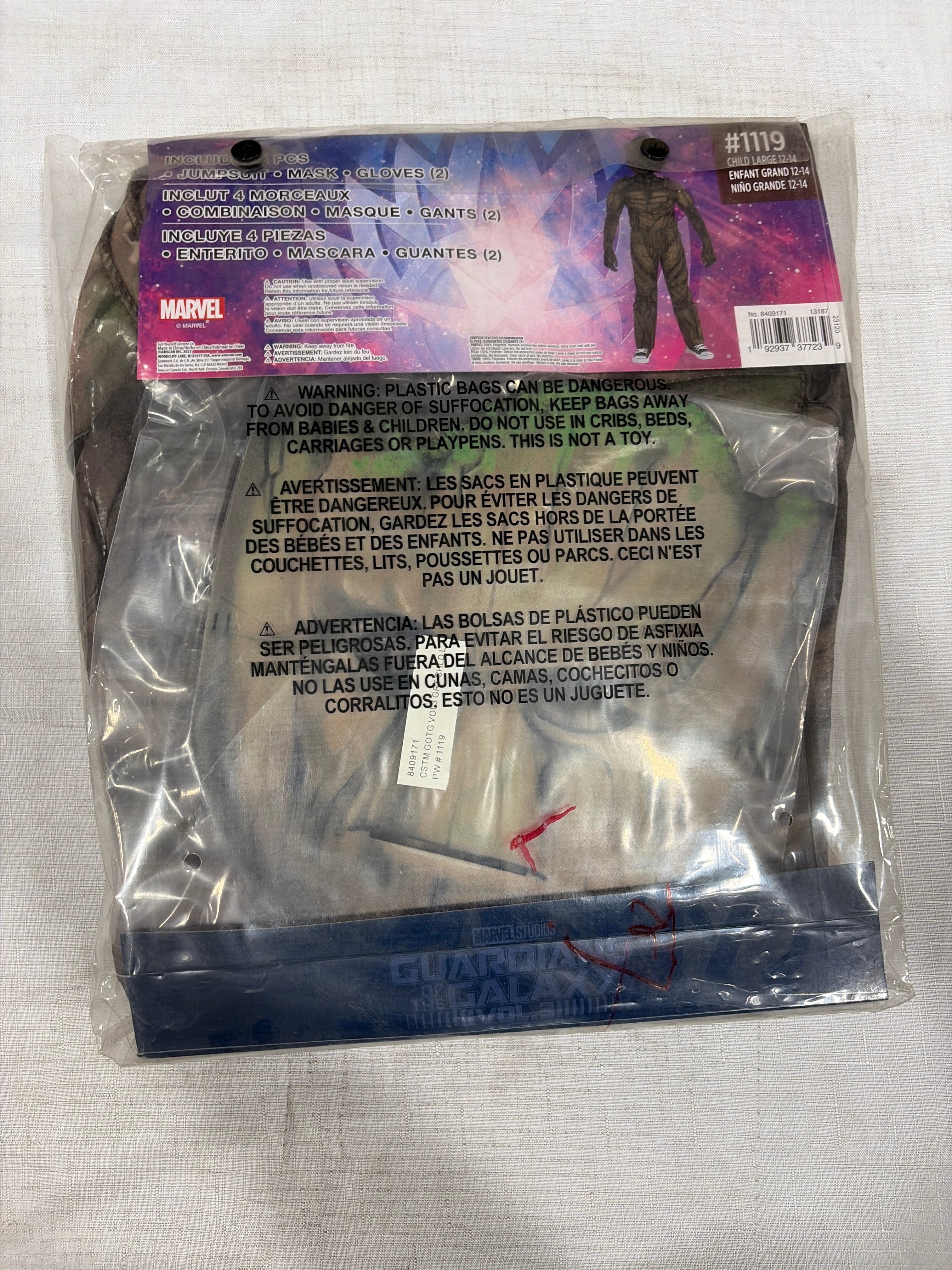 Kids' Marvel Guardians of the Galaxy Groot Halloween Costume - Child M (12-14)