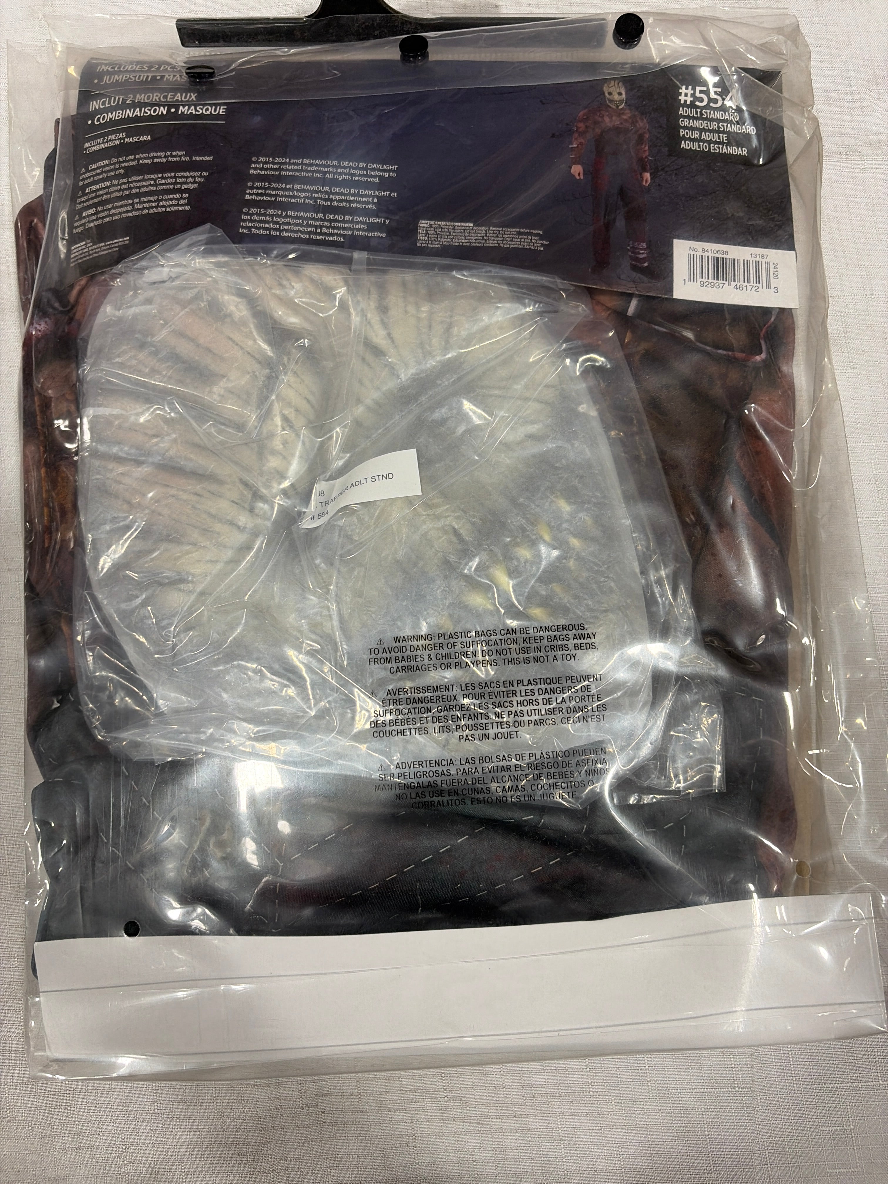 Dead By Daylight The Trapper Halloween Costume - Adult One Size (Up to Size 44)