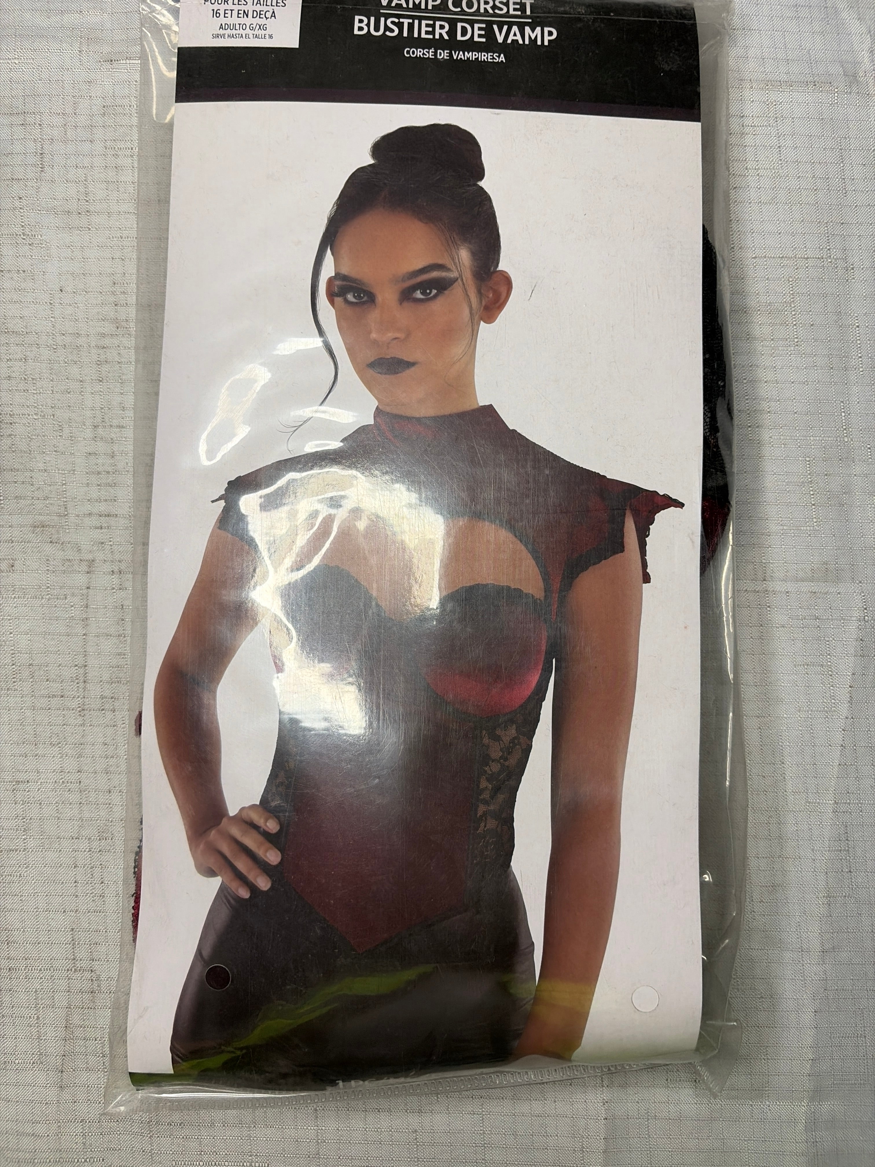 Women's Velvet Vampire Corset Top - Halloween Costume Accessory