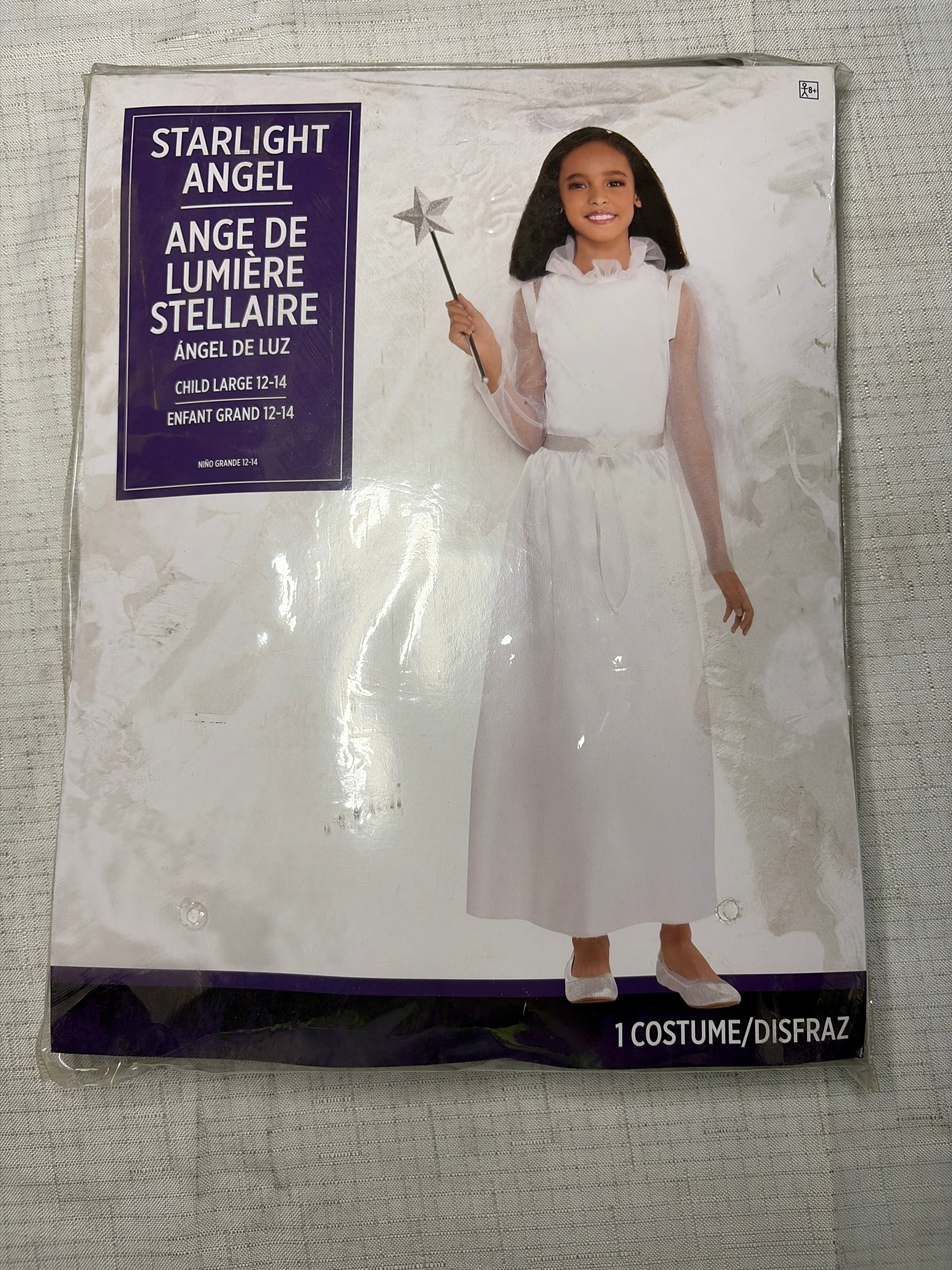 Kids' Heavenly Starlight Angel Costume with Halo Headband