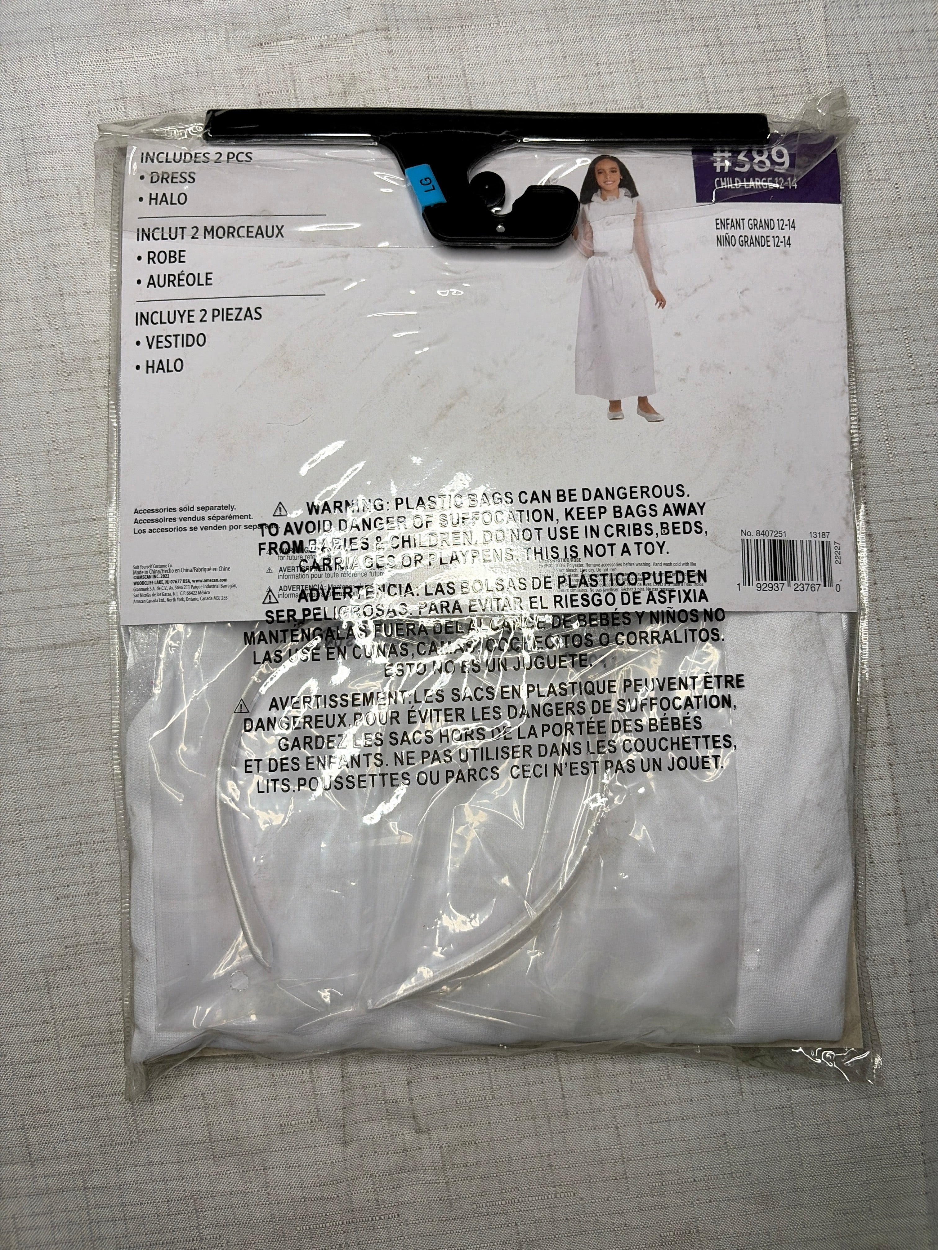 Kids' Heavenly Starlight Angel Costume with Halo Headband
