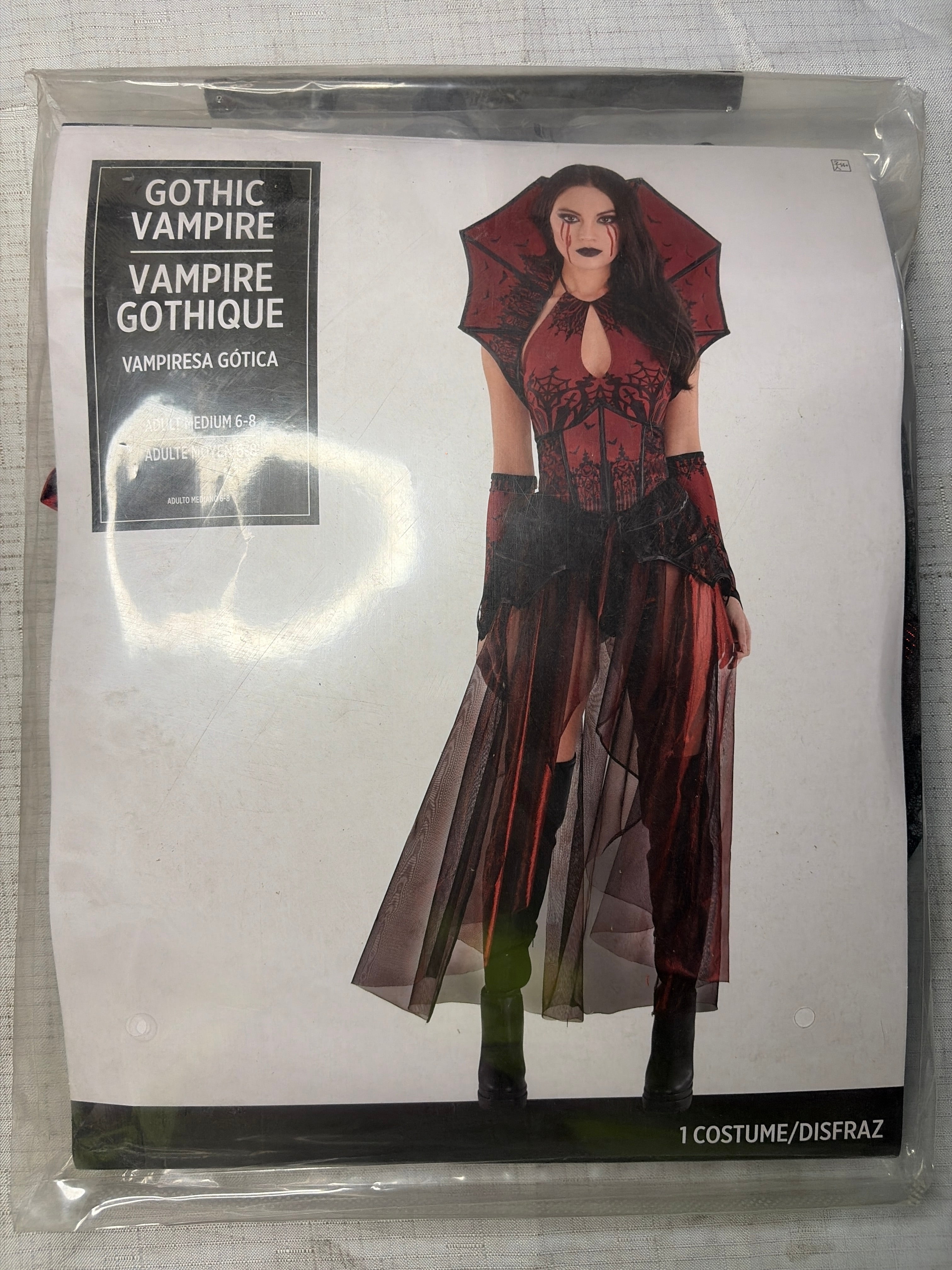 Enchanting Gothic Vampire Women's Costume - Adult M (6-8)