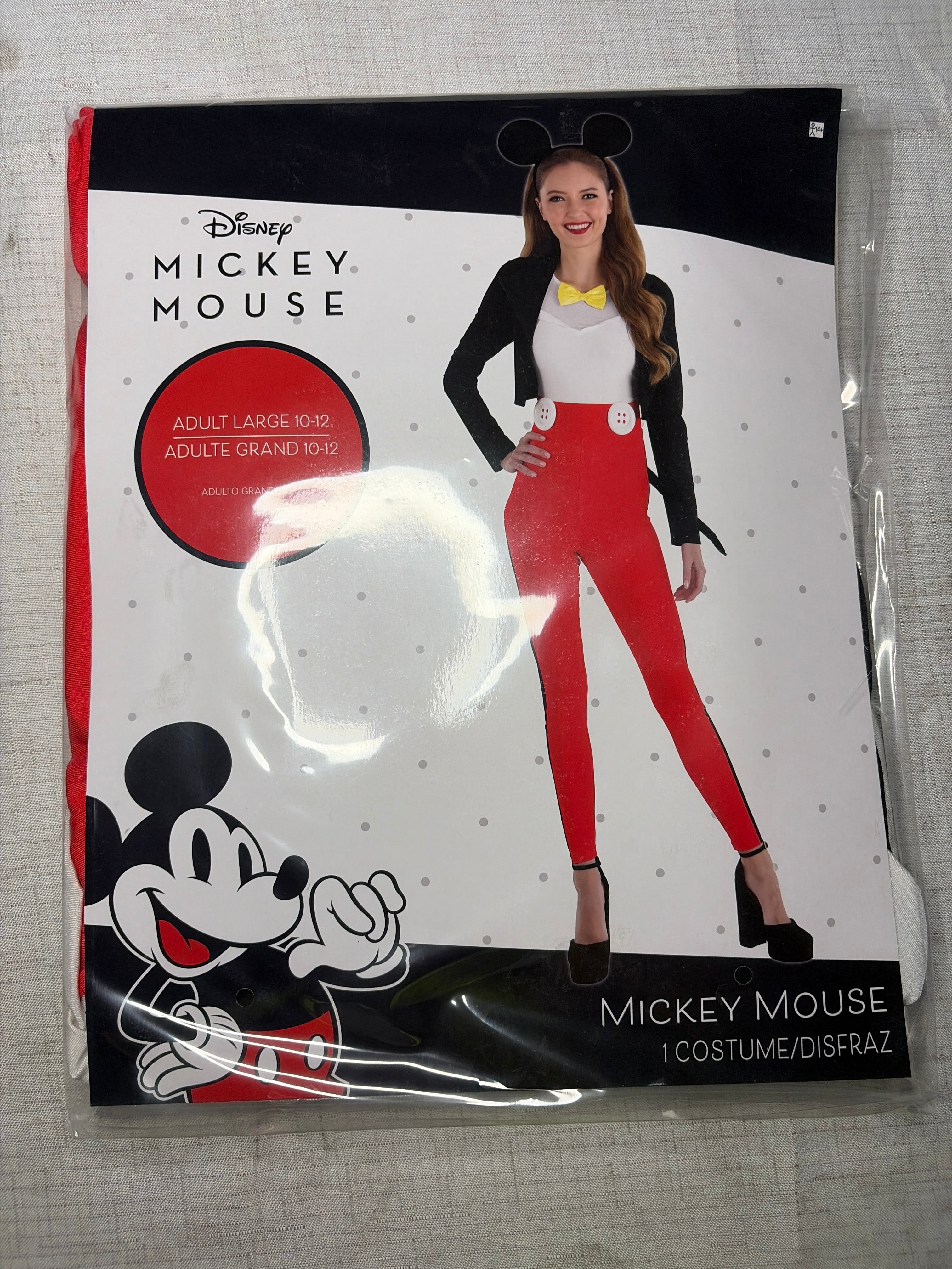 Women's Mickey Mouse Halloween Costume - Adult L (10-12)