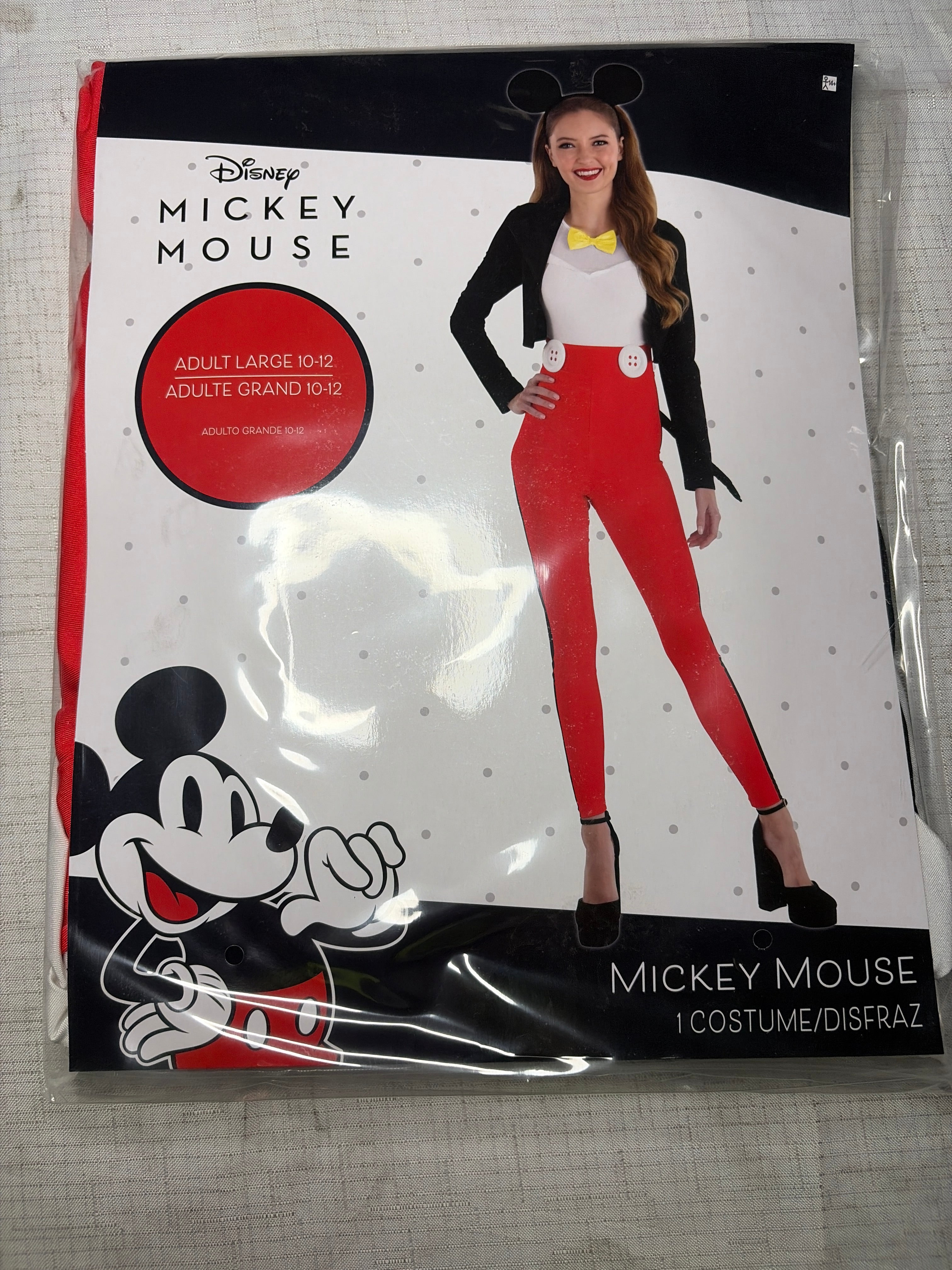 Women's Mickey Mouse Halloween Costume - Adult L (10-12)