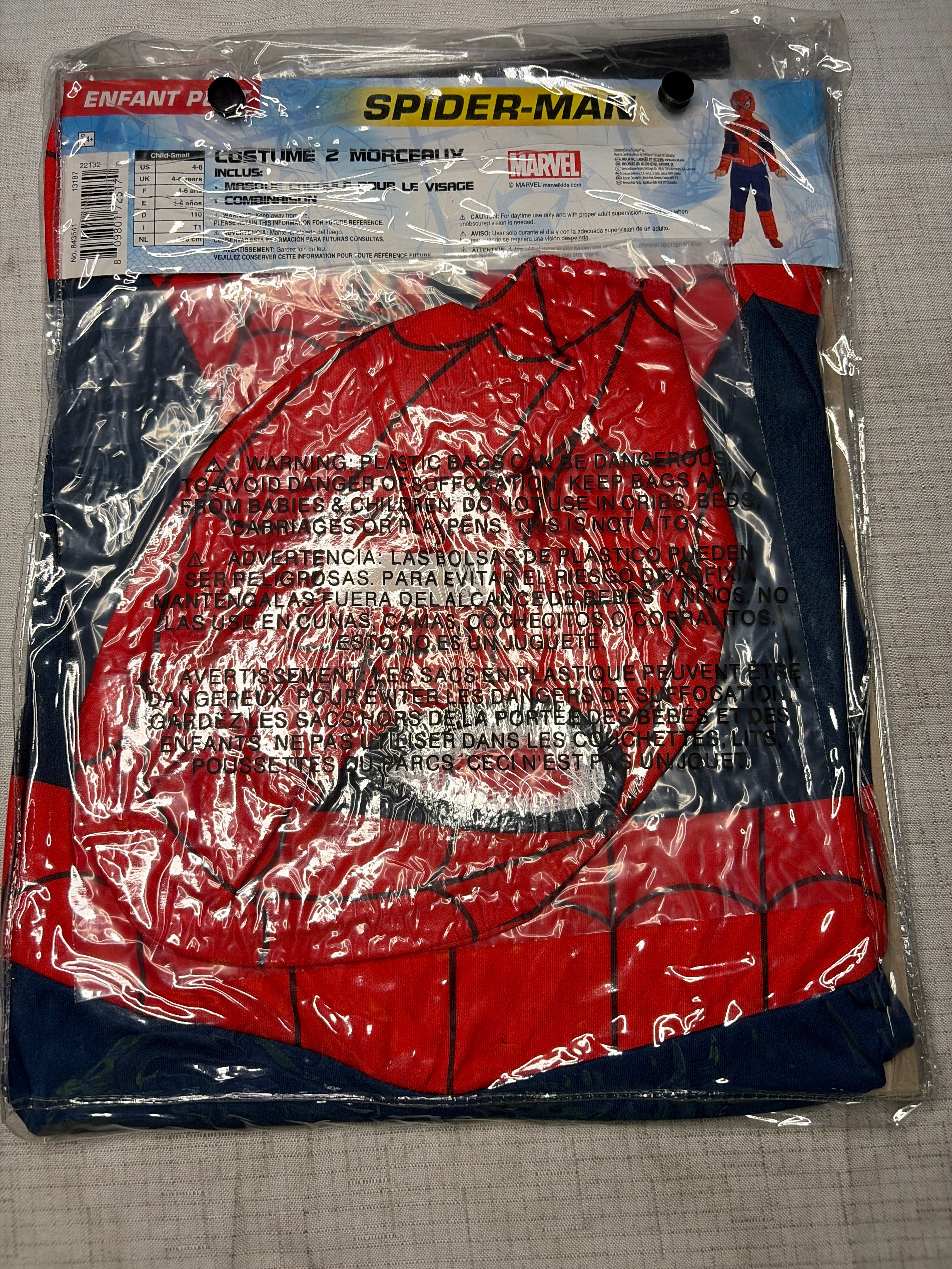 Marvel Child Classic Spider-Man Costume - Child S