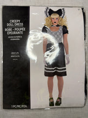 Dark Creepy Doll Gothic Lace Dress - Perfect for Halloween - Adult L/XL