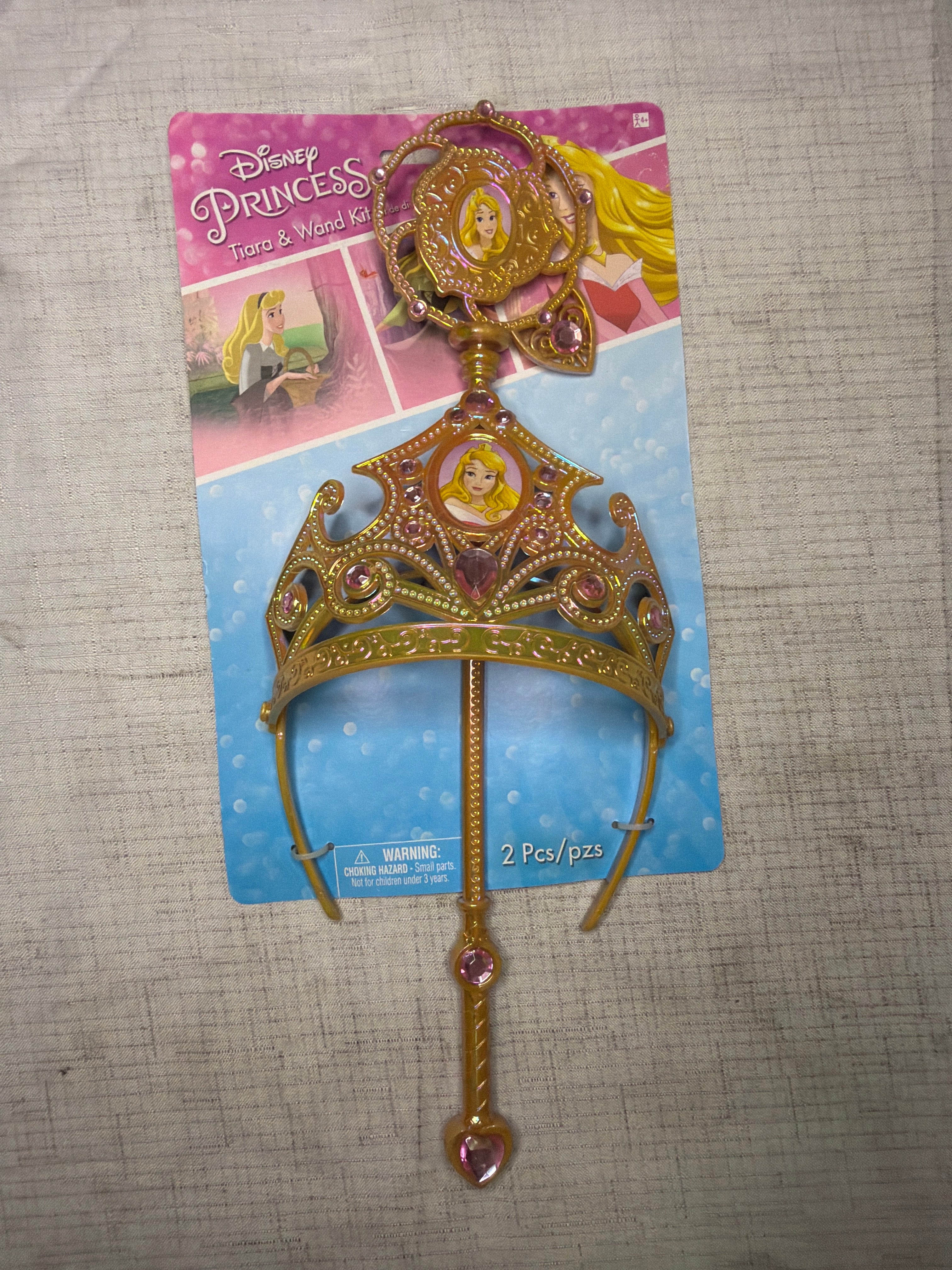 Sleeping Beauty Aurora Costume Tiara and Wand Set