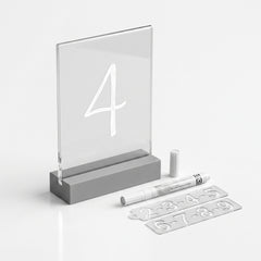 Elegant Acrylic Table Sign Kit with Stencils for Weddings & Events