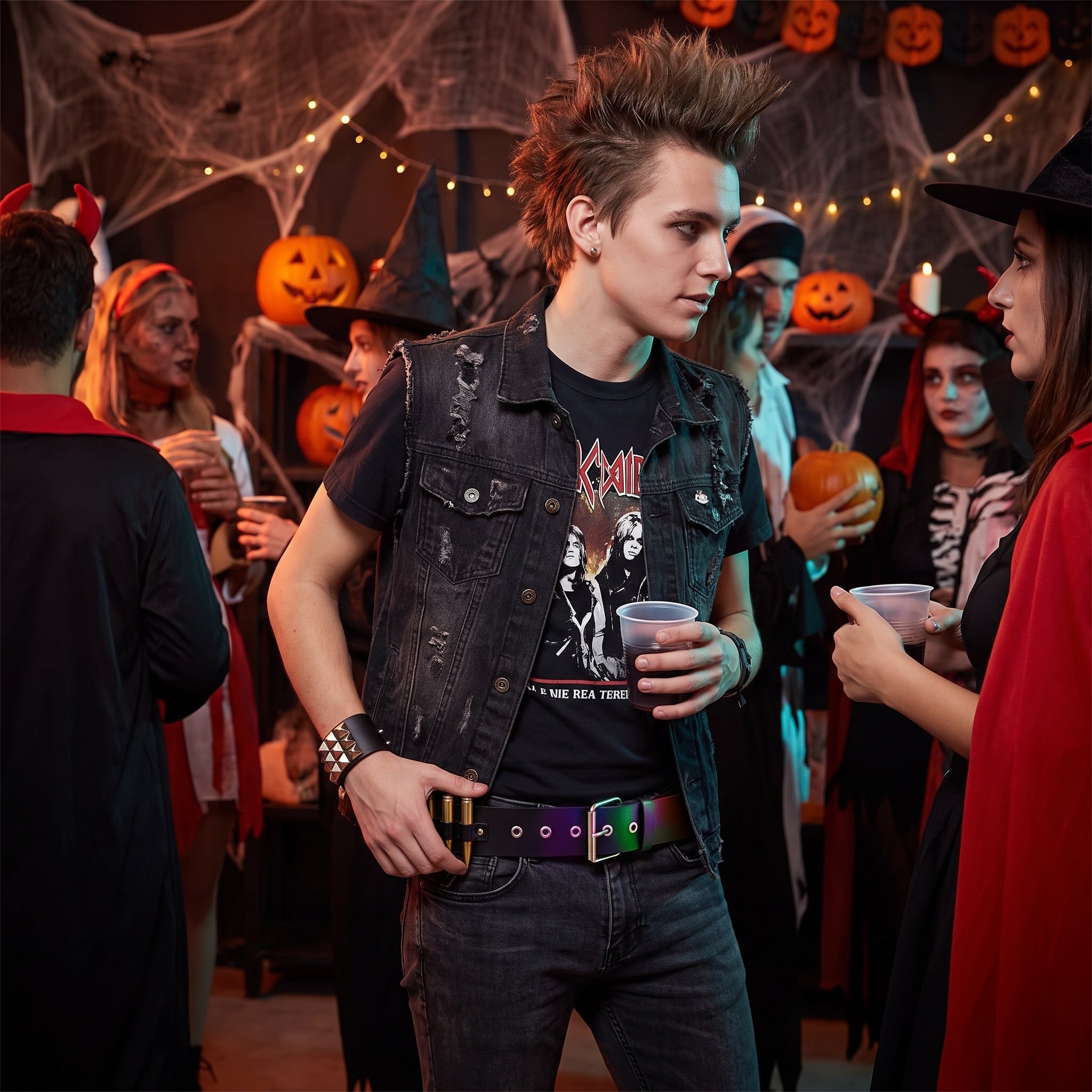 Punk Rock Halloween Costume Belt