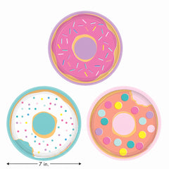 Donut Party 7" Round Paper Plates