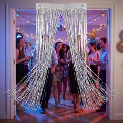 Silver Metallic Door Curtain - 3' x 8'