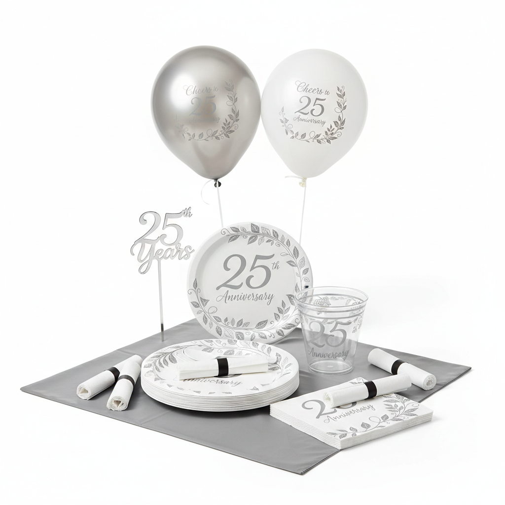 25th Anniversary Party Kit - For 8 Guests