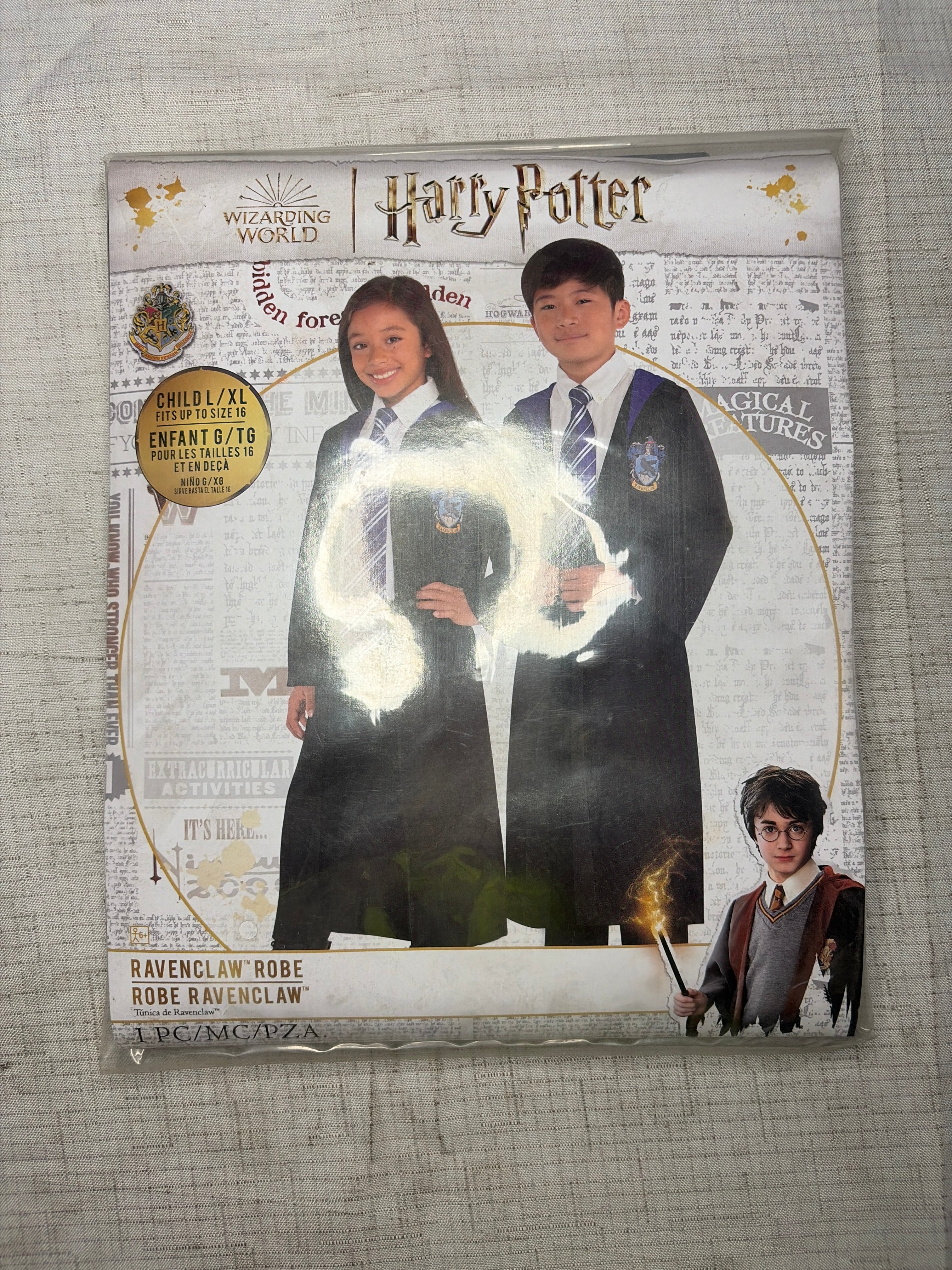 Kids' Harry Potter Ravenclaw Robe Costume Accessory for Halloween - Child L/XL (Up to Size 16)
