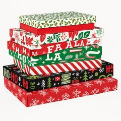 Festive Assorted Christmas Gift Boxes - 8 Piece Set